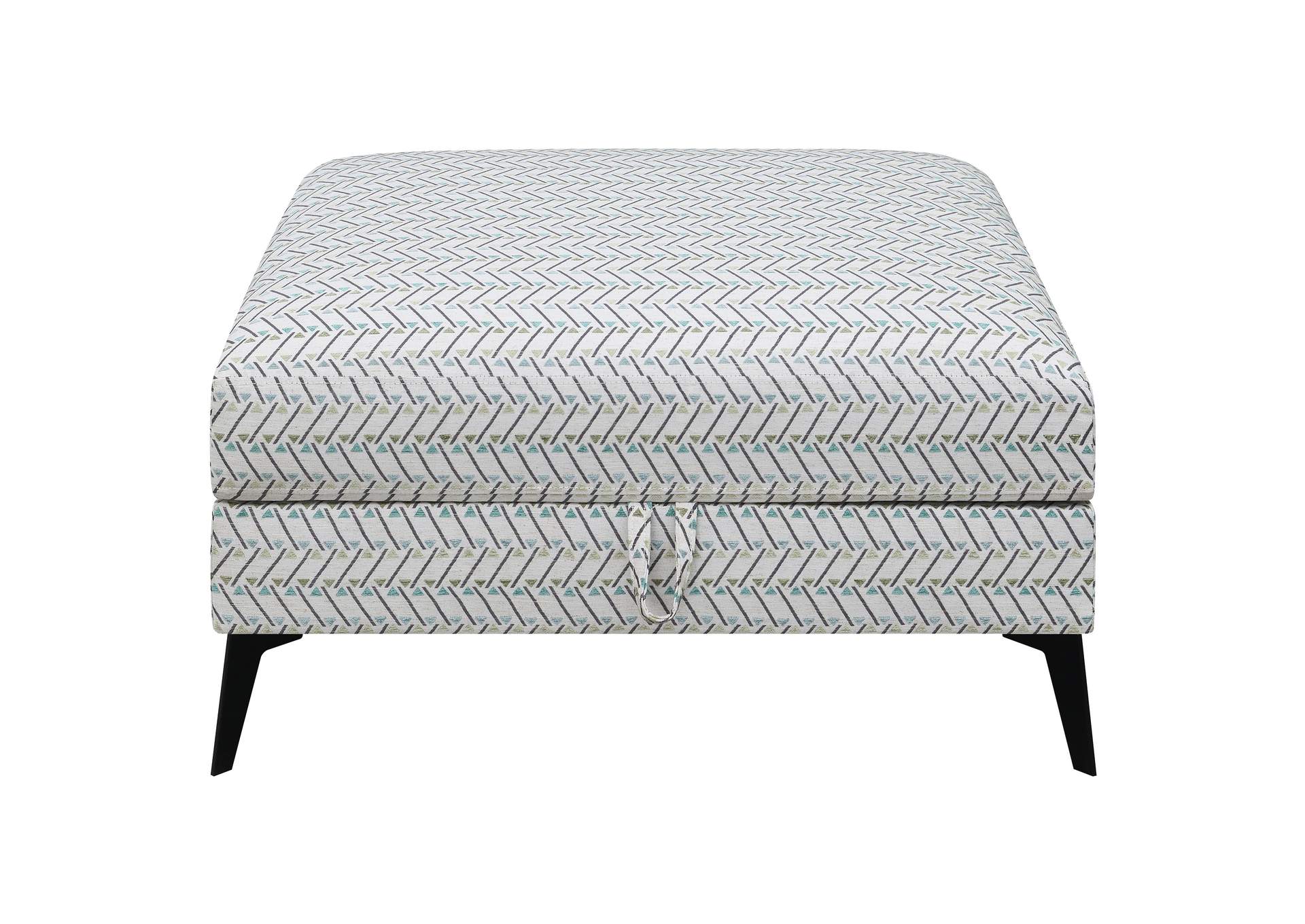 Clint Upholstered Ottoman with Tapered Legs Multi-color,Coaster Furniture