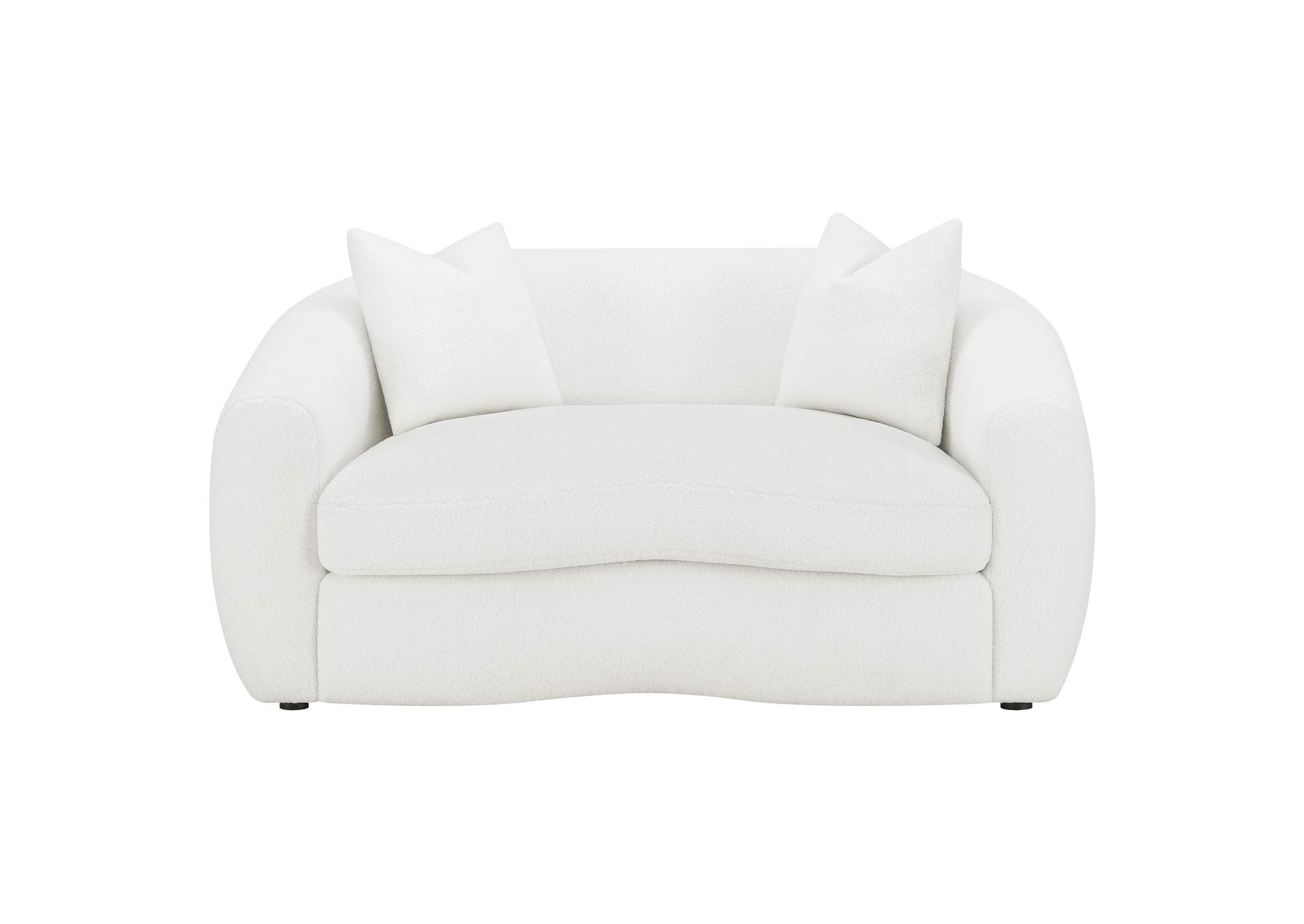 Isabella 2-piece Upholstered Tight Back Living Room Set White,Coaster Furniture