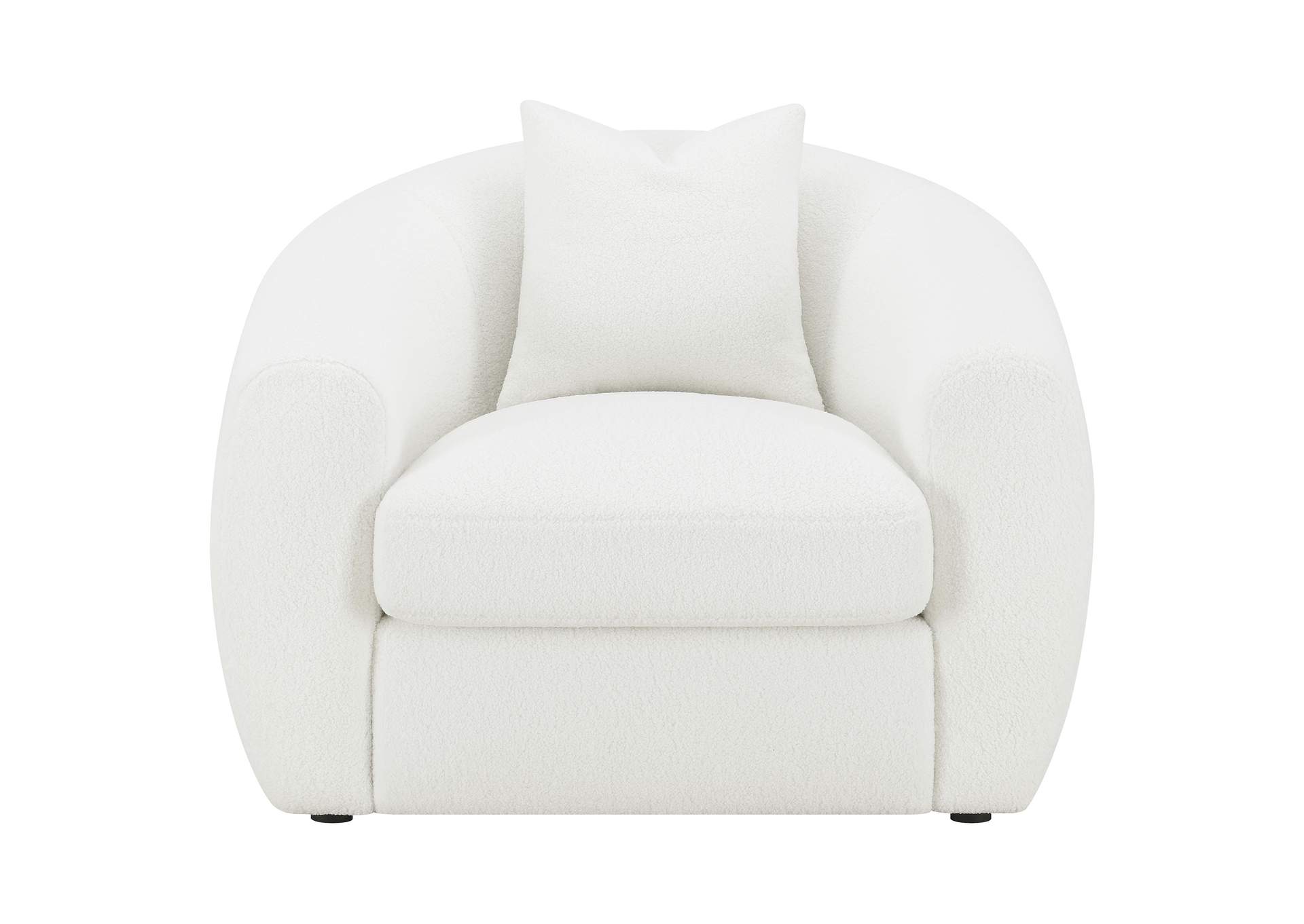 Isabella 3-piece Upholstered Tight Back Living Room Set White,Coaster Furniture