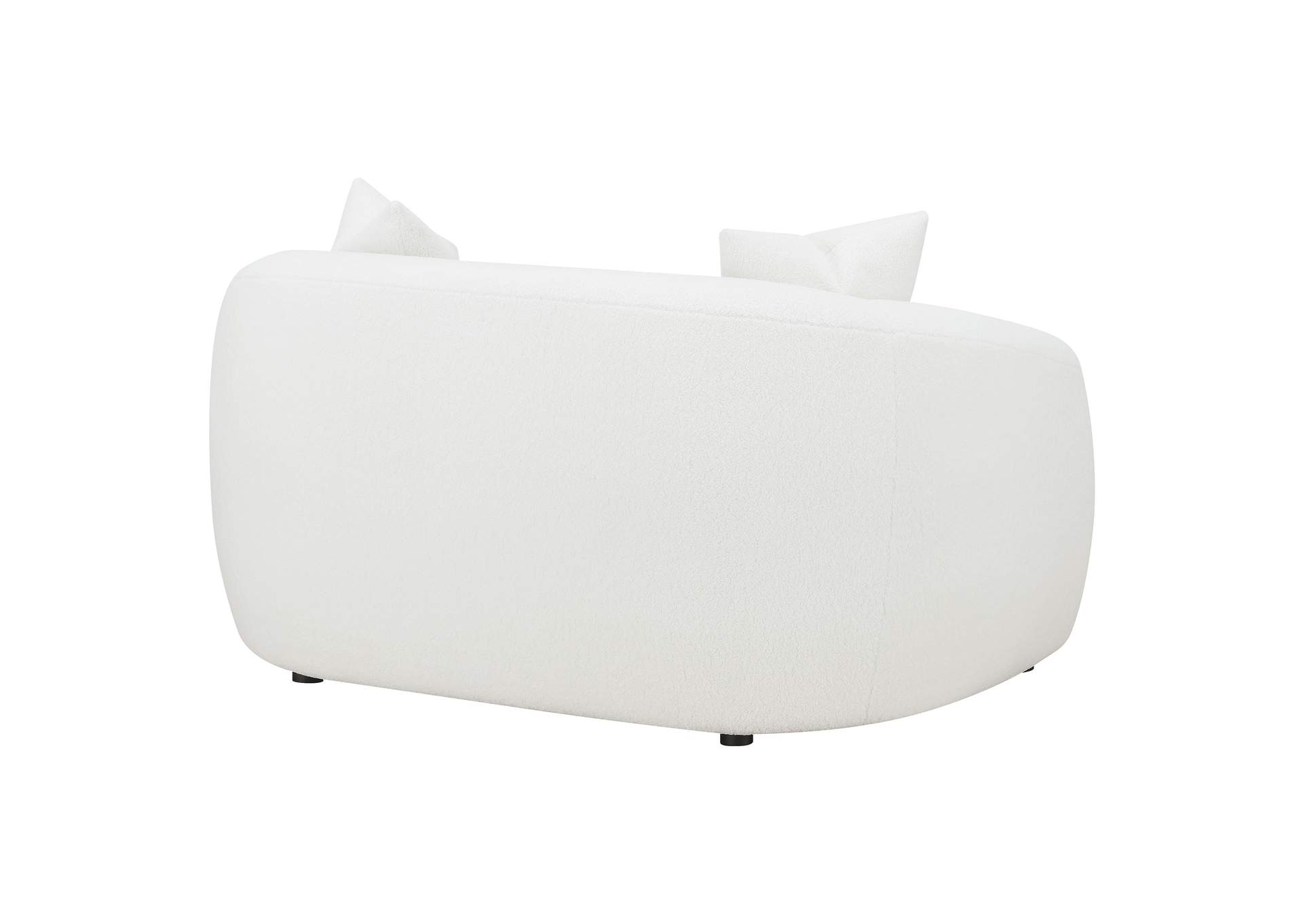 Isabella Upholstered Tight Back Loveseat White,Coaster Furniture