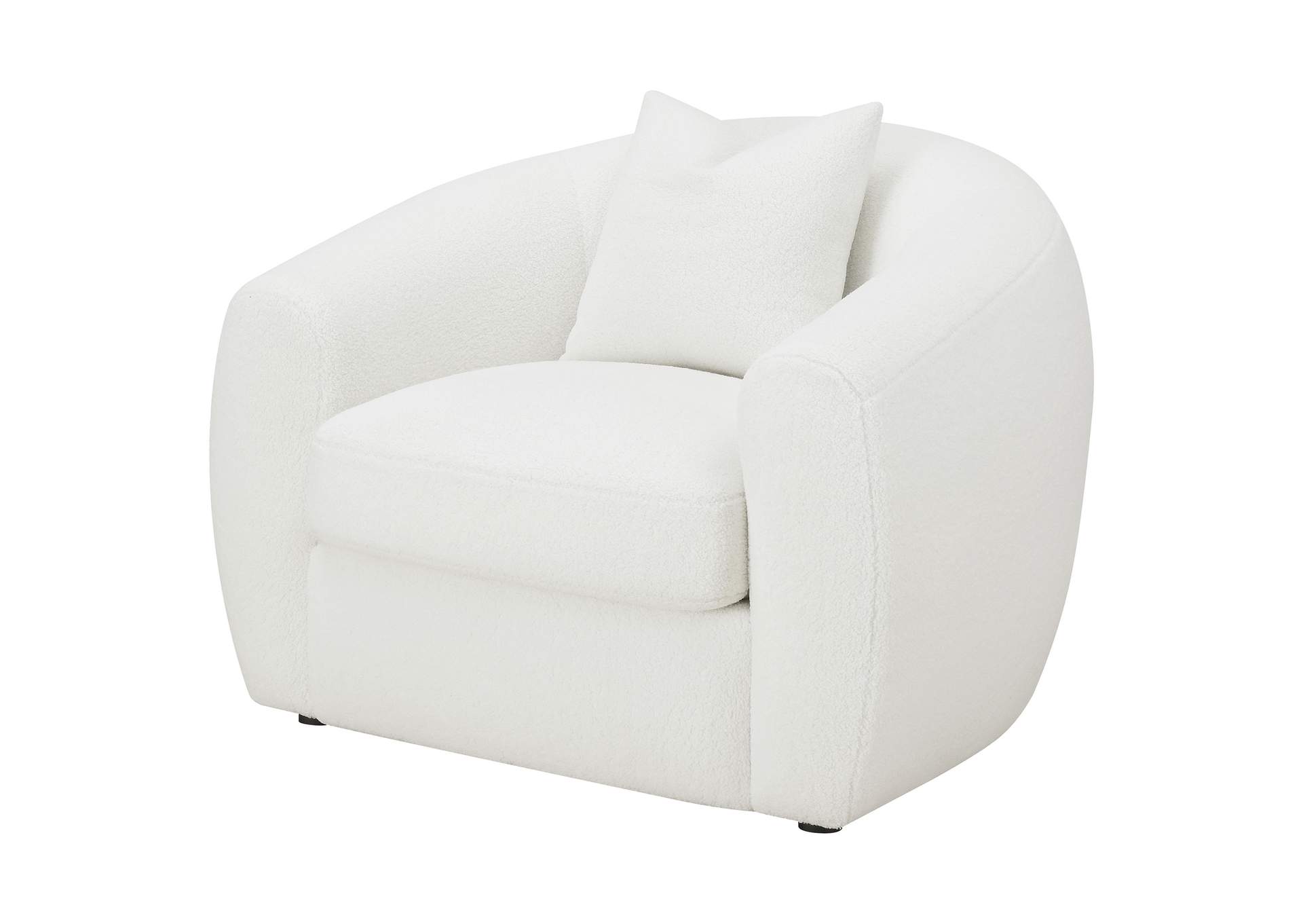 Isabella Upholstered Tight Back Chair White,Coaster Furniture