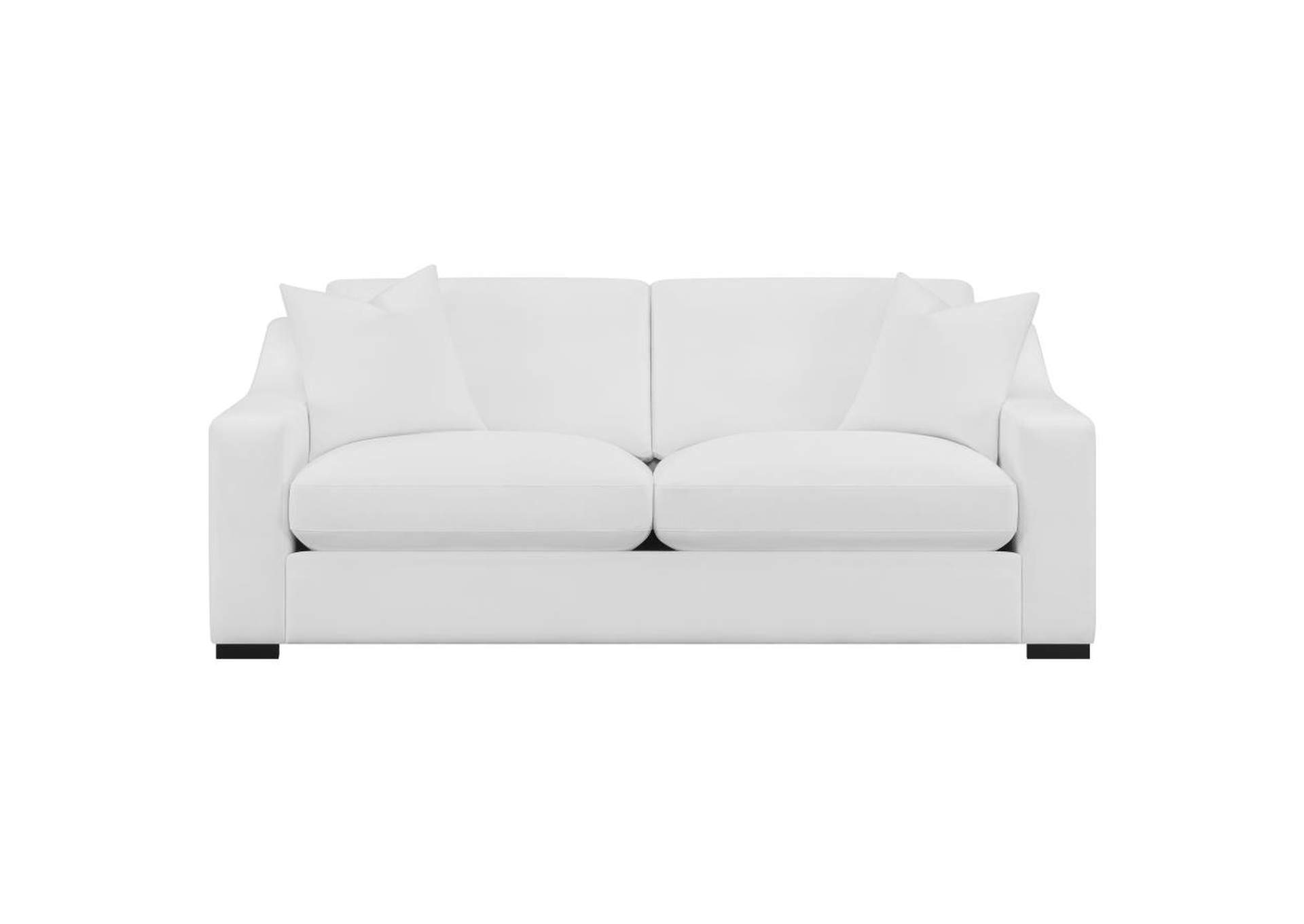 Ashlyn 2 - piece Upholstered Sloped Arms Living Room Set White,Coaster Furniture