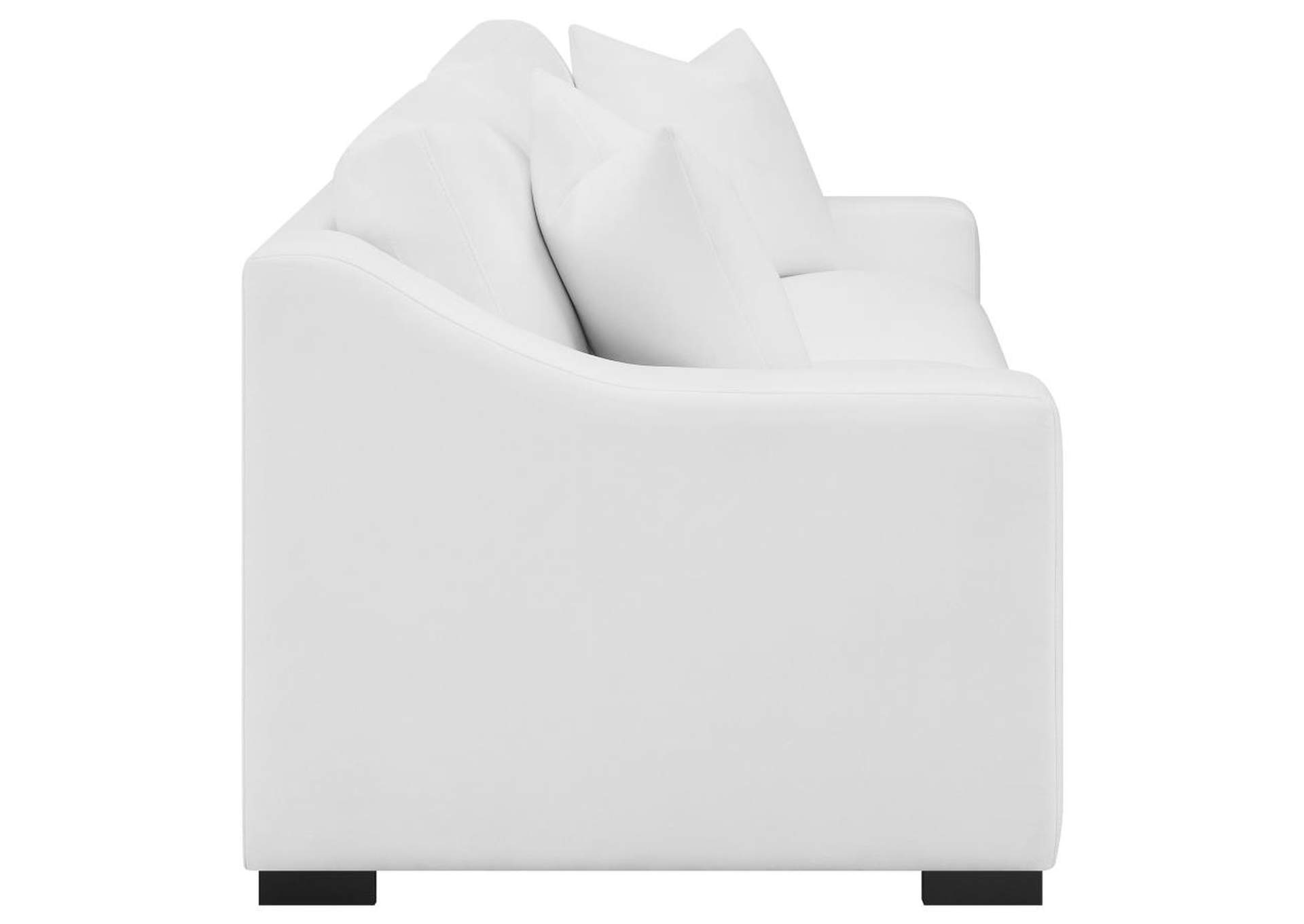 Ashlyn 2 - piece Upholstered Sloped Arms Living Room Set White,Coaster Furniture