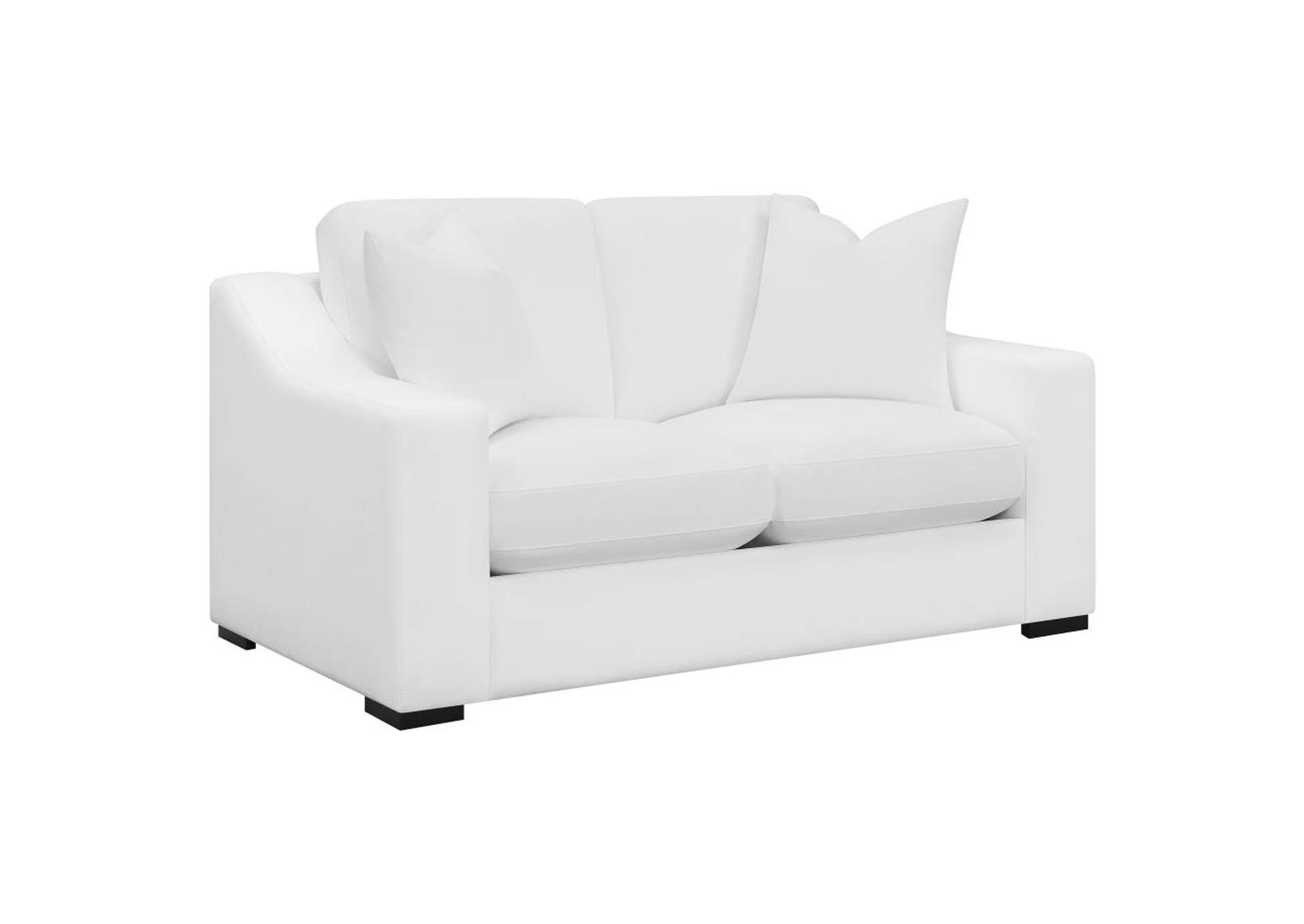 Ashlyn 2 - piece Upholstered Sloped Arms Living Room Set White,Coaster Furniture