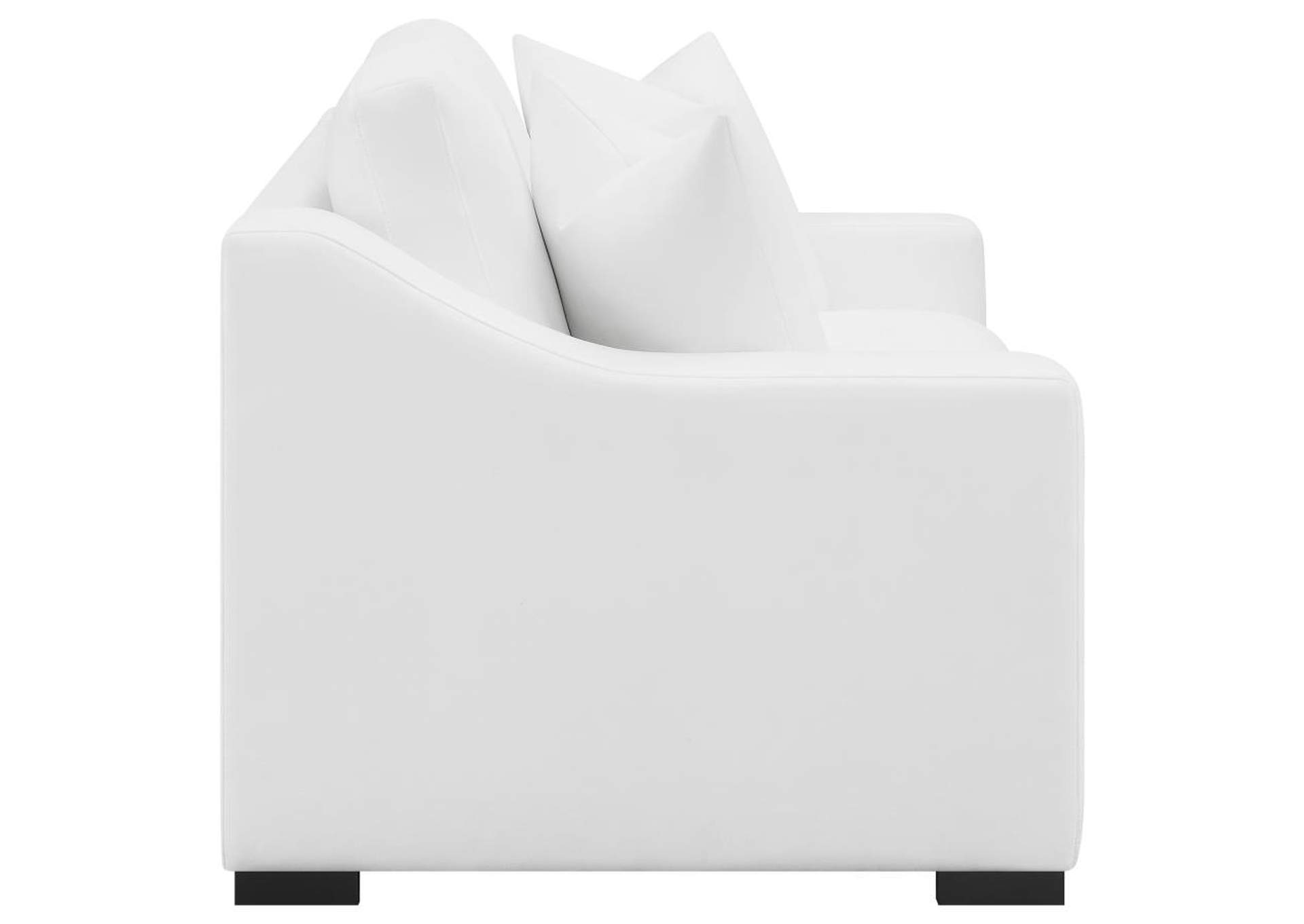 Ashlyn 2 - piece Upholstered Sloped Arms Living Room Set White,Coaster Furniture