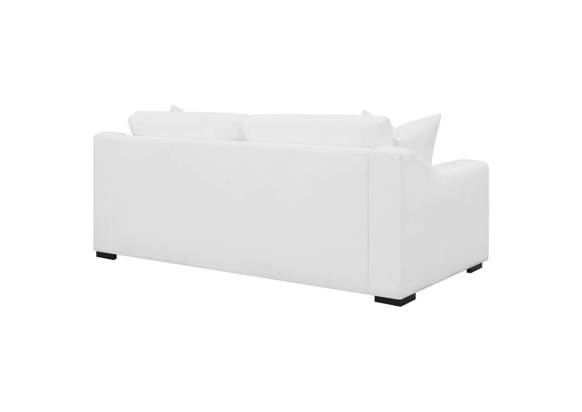 Ashlyn Upholstered Sloped Arms Sofa White,Coaster Furniture