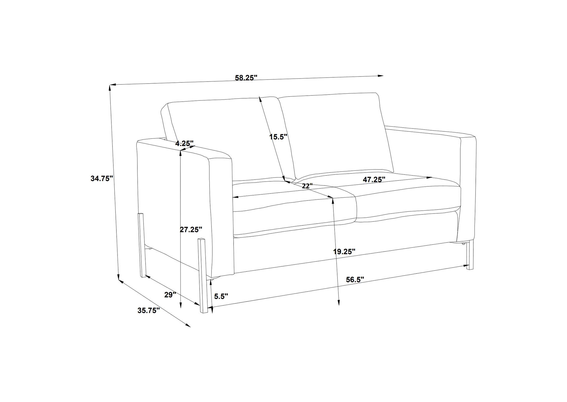 2 PC (SOFA + LOVESEAT),Coaster Furniture