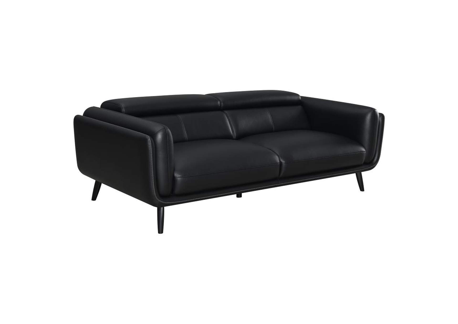 Shania Track Arms Sofa with Tapered Legs Black,Coaster Furniture