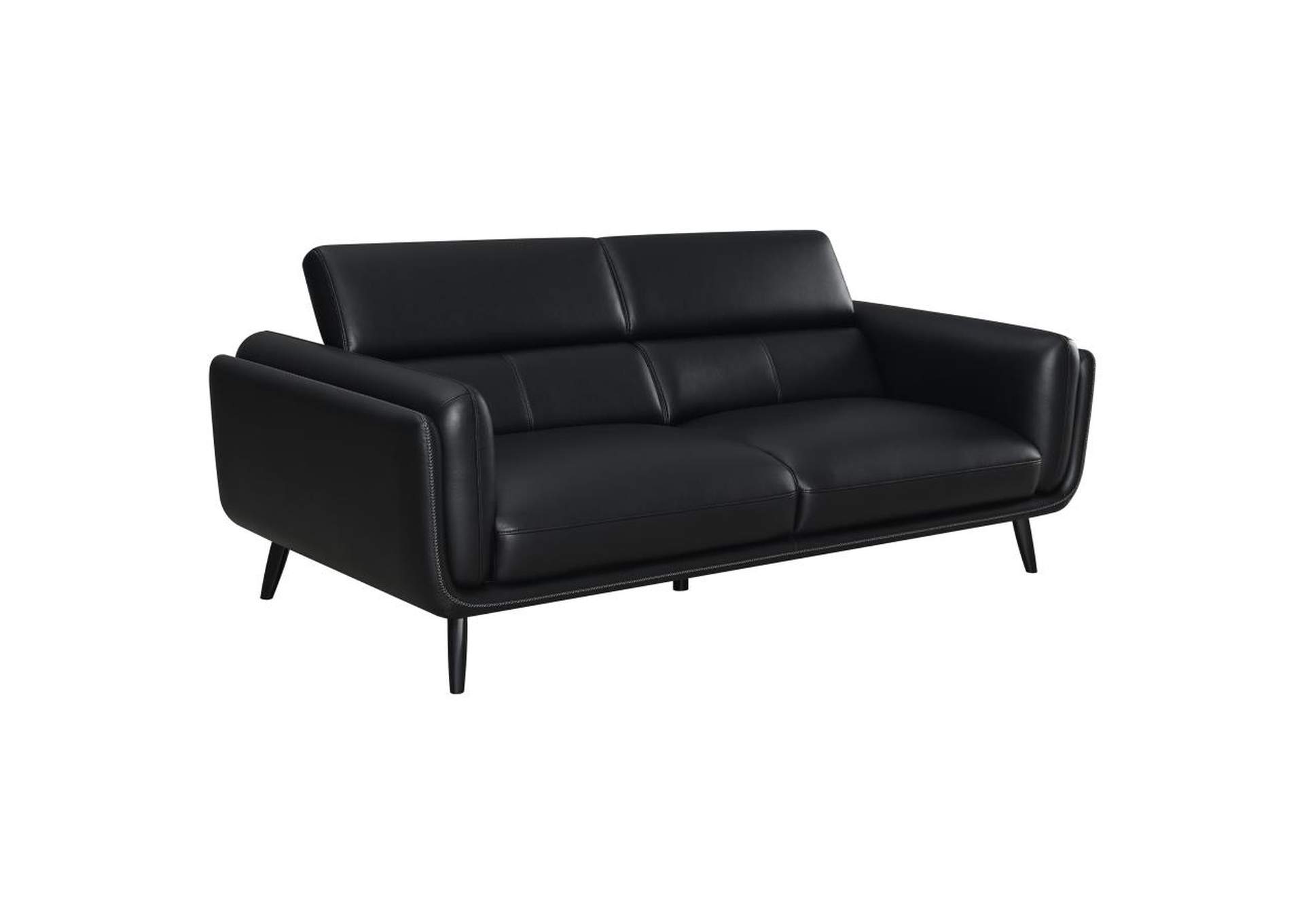 Shania Track Arms Sofa with Tapered Legs Black,Coaster Furniture