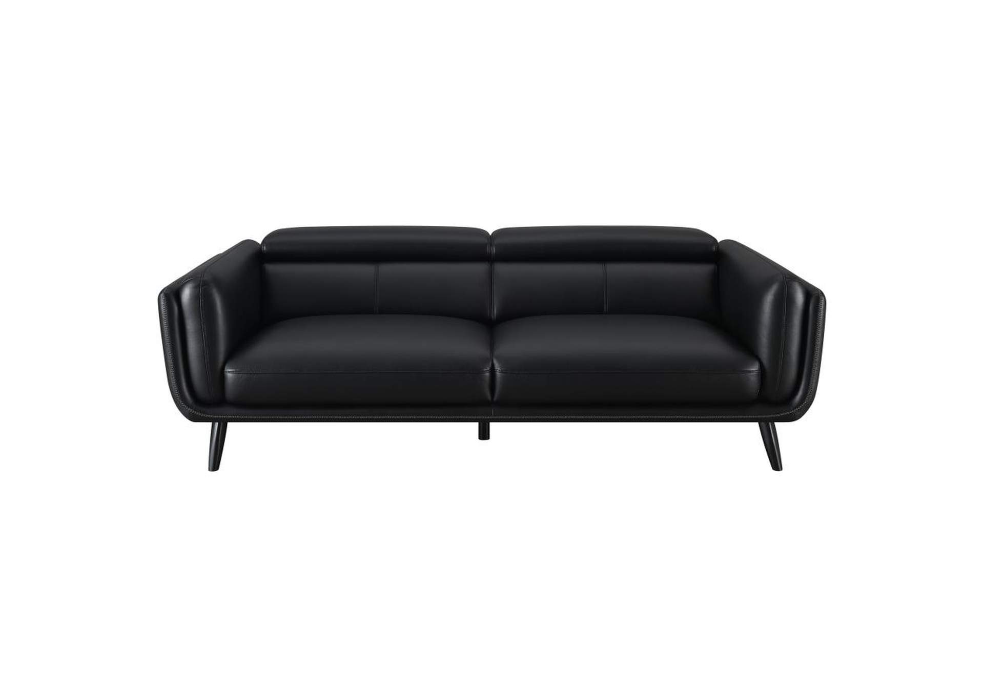 Shania Track Arms Sofa with Tapered Legs Black,Coaster Furniture