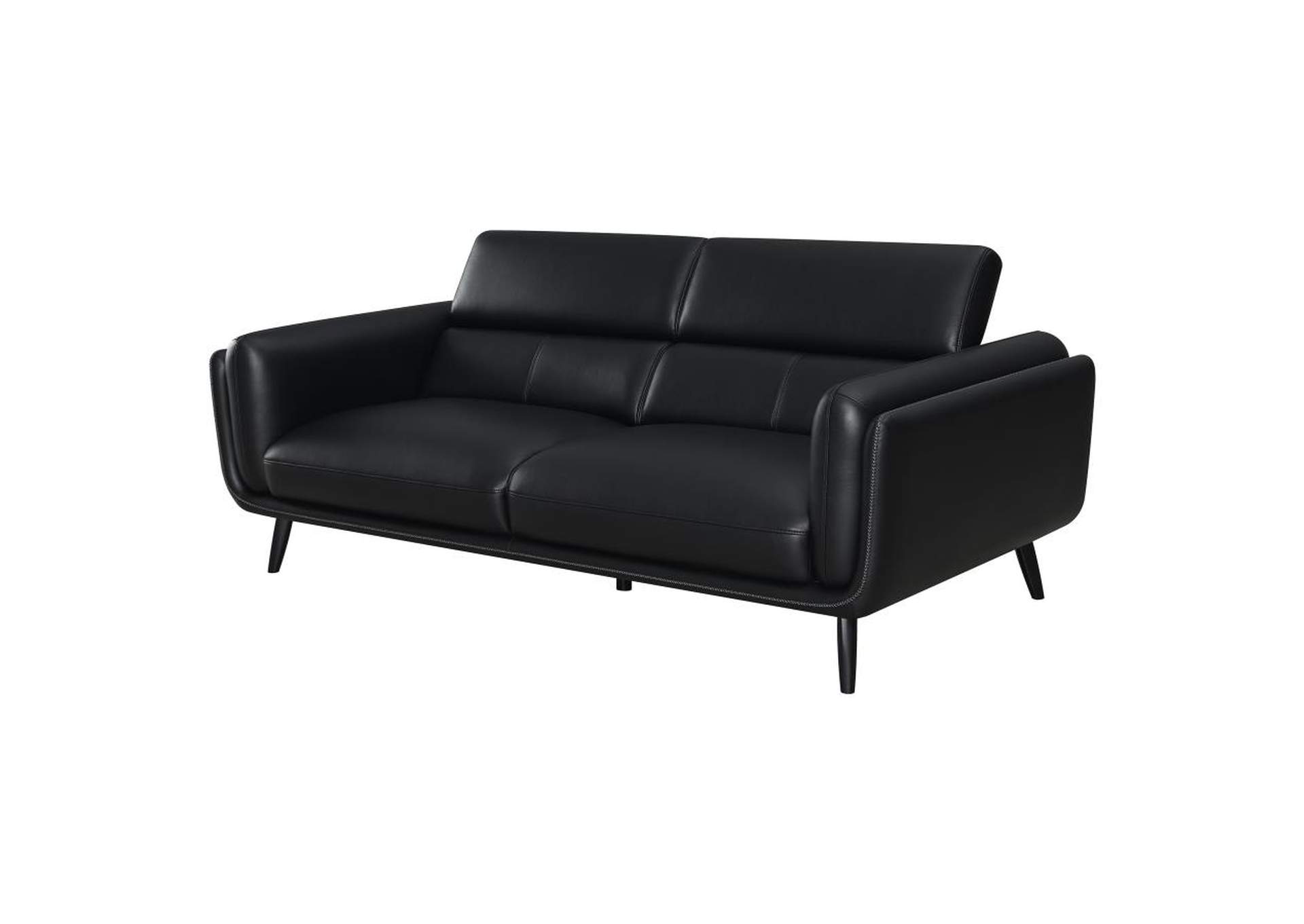 Shania Track Arms Sofa with Tapered Legs Black,Coaster Furniture