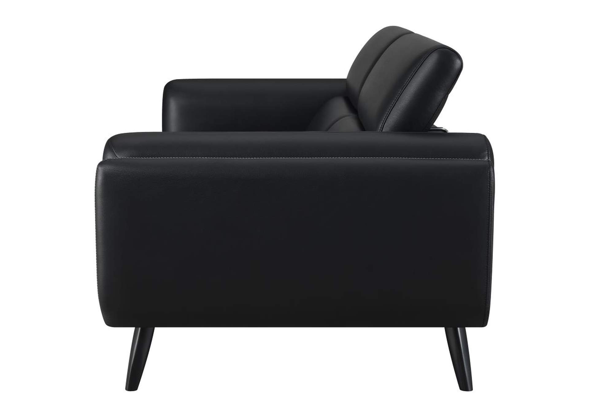 Shania Track Arms Sofa with Tapered Legs Black,Coaster Furniture