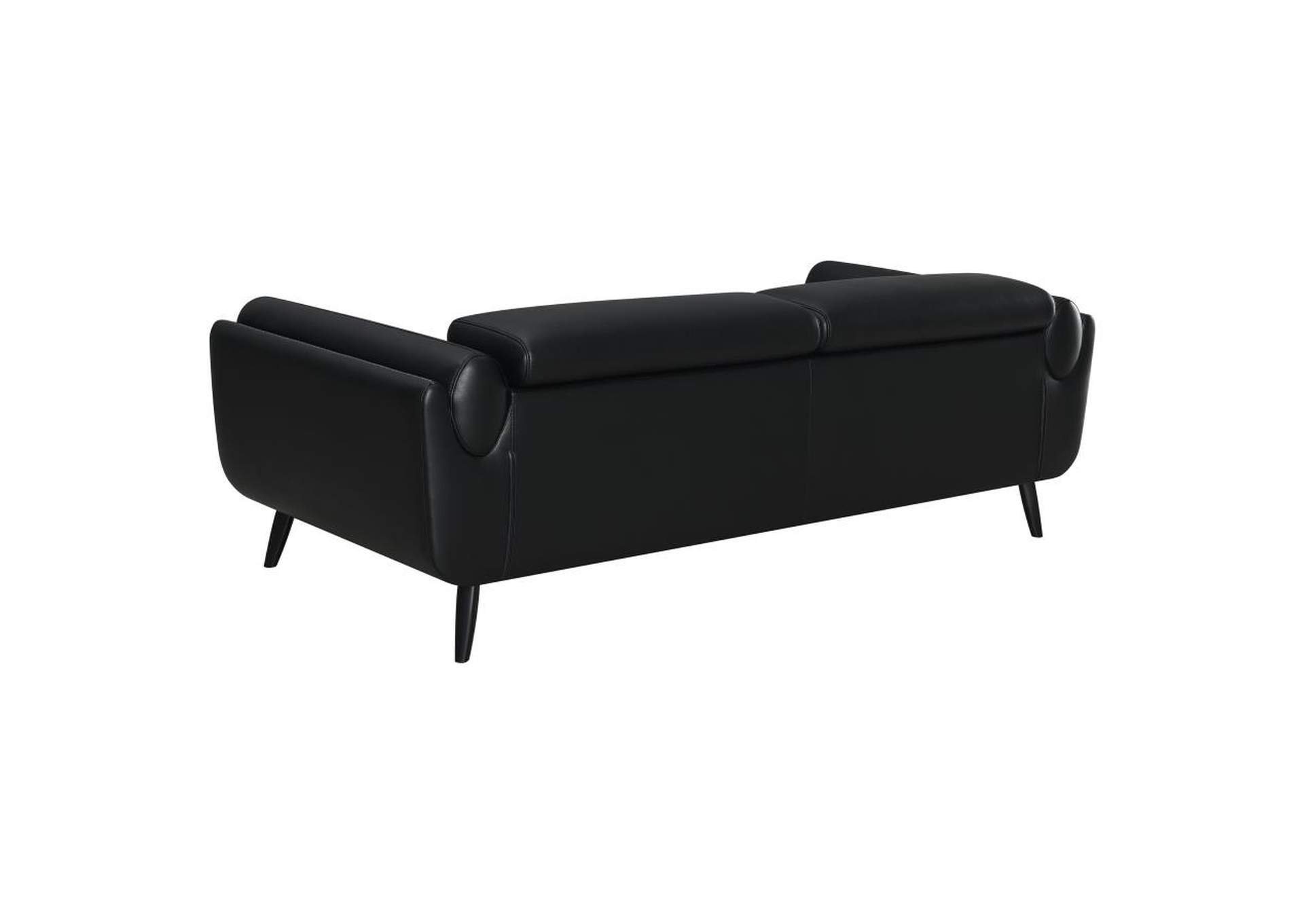 Shania Track Arms Sofa with Tapered Legs Black,Coaster Furniture