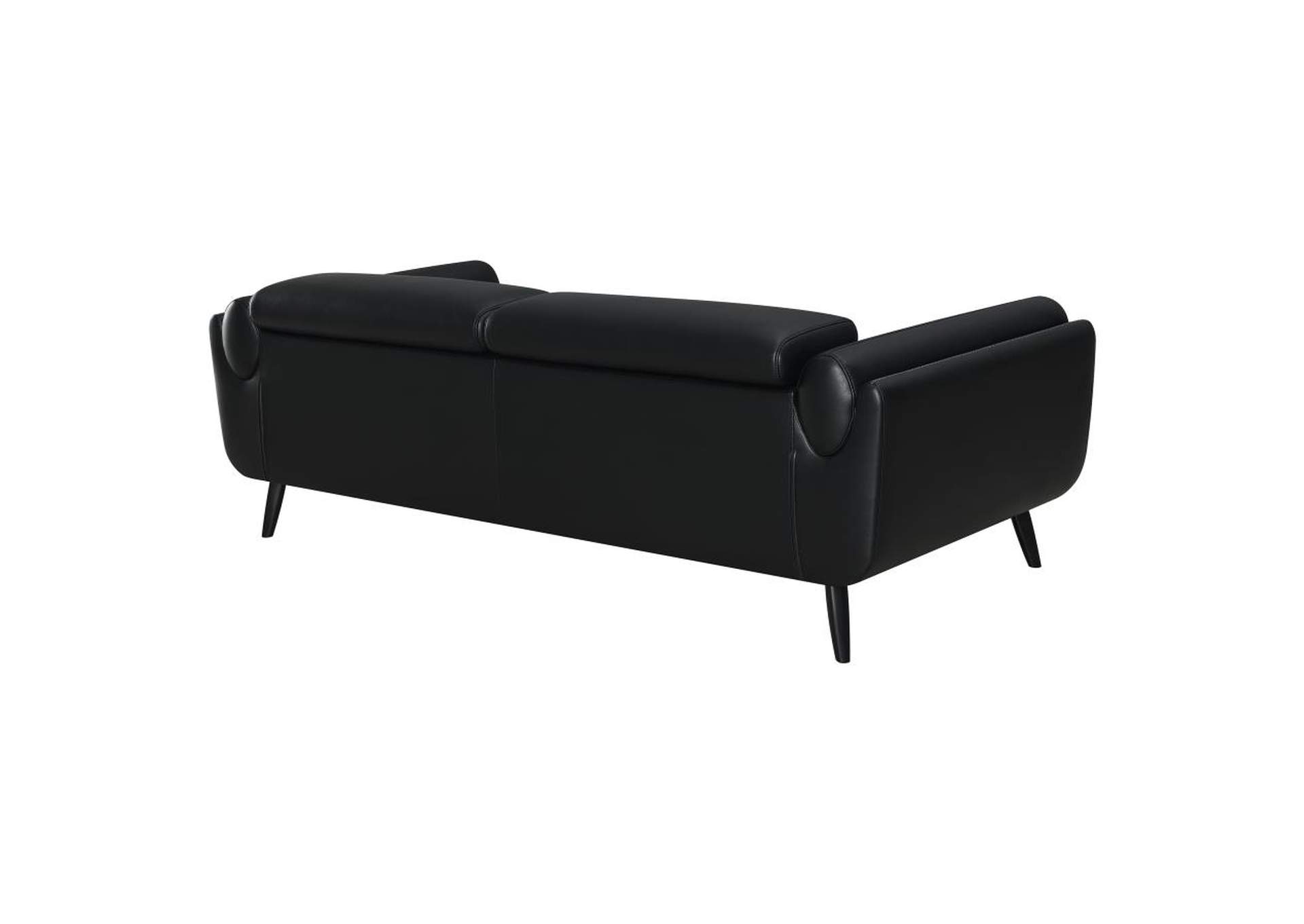 Shania Track Arms Sofa with Tapered Legs Black,Coaster Furniture