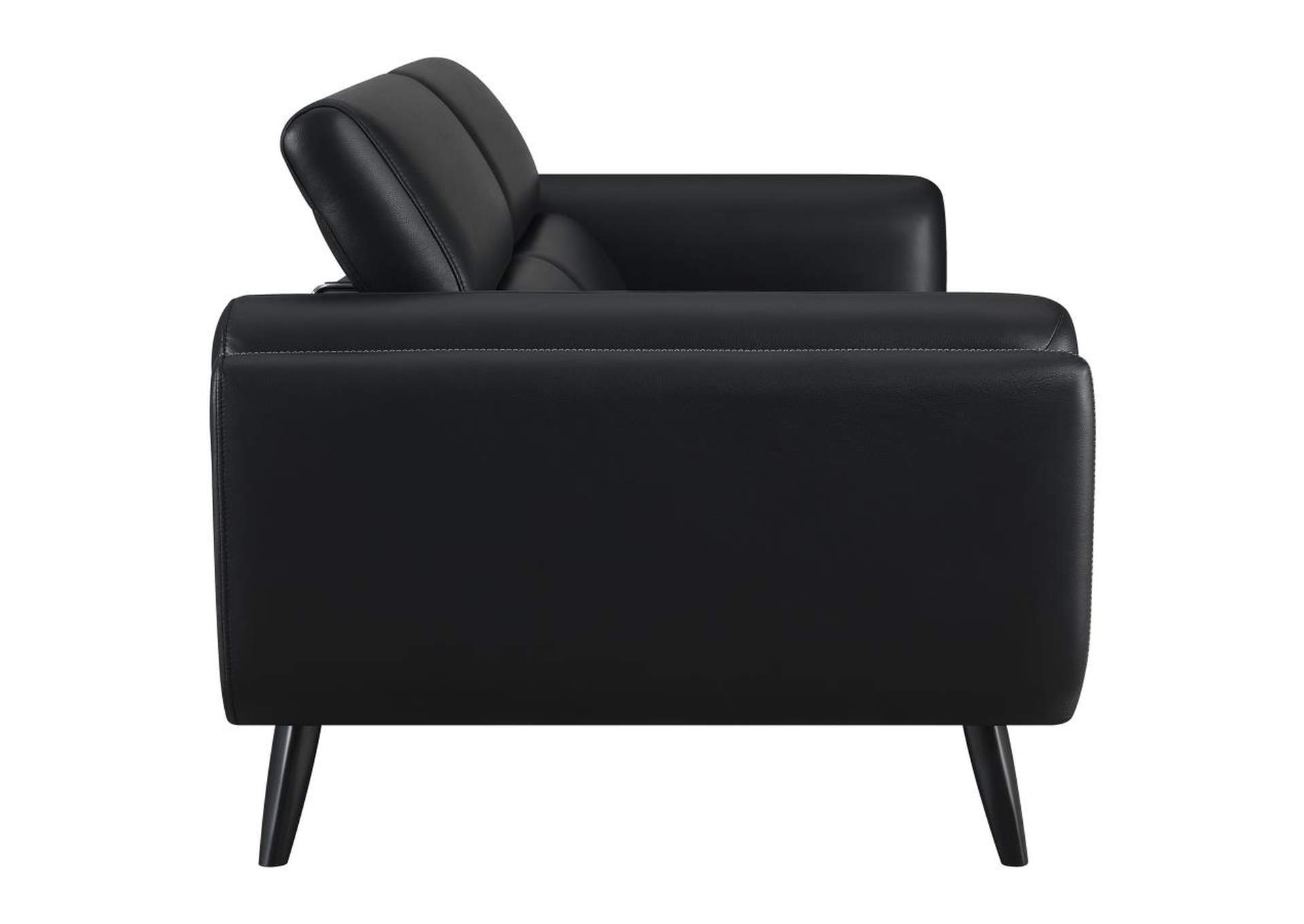 Shania Track Arms Sofa with Tapered Legs Black,Coaster Furniture