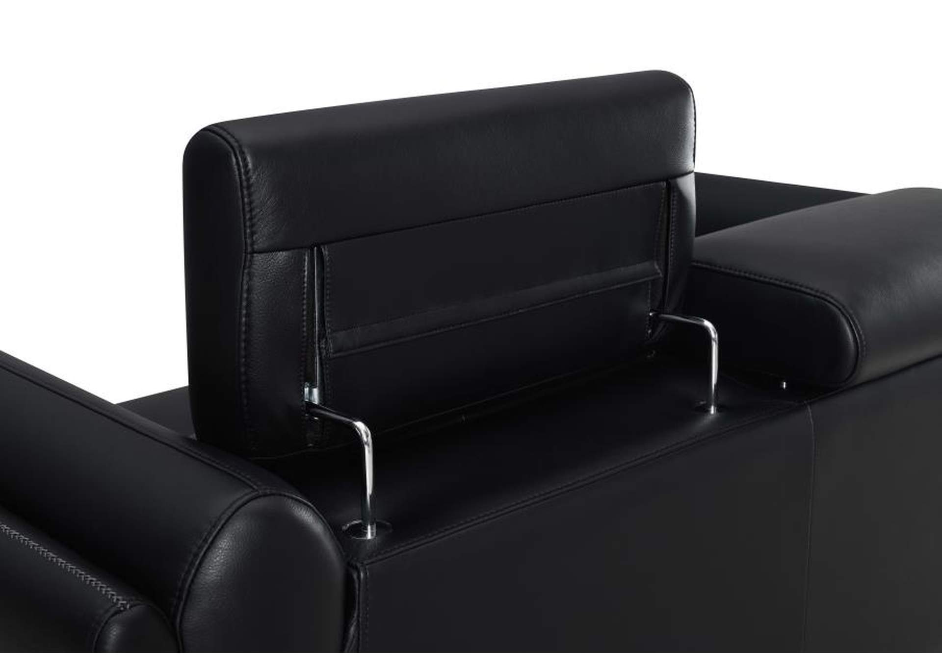 Shania Track Arms Sofa with Tapered Legs Black,Coaster Furniture