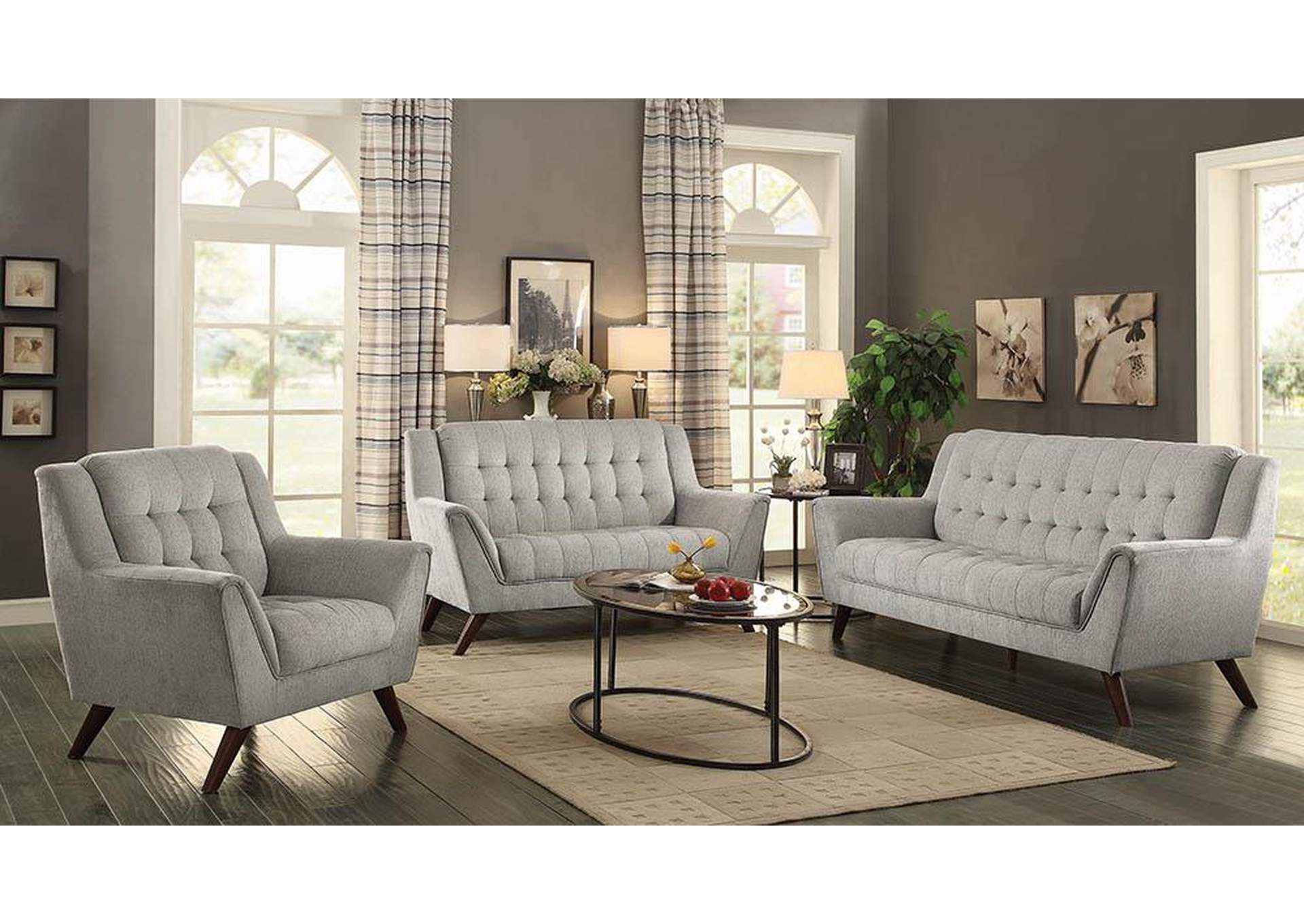 Baby Natalia Dove Grey Loveseat,ABF Coaster Furniture