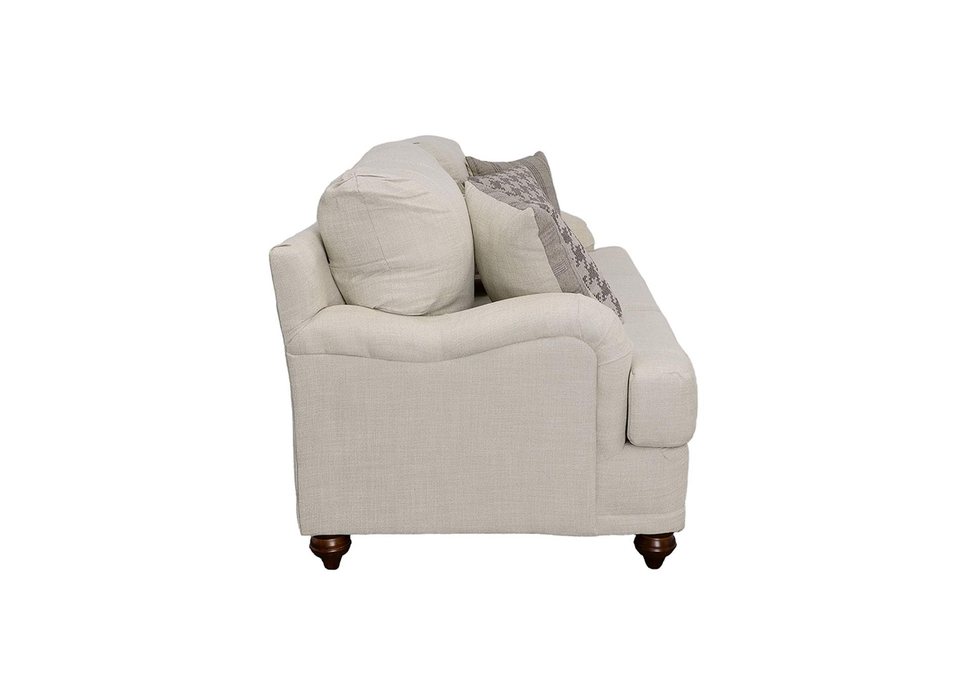 Glenn Cushion Back Sofa Light Grey,Coaster Furniture