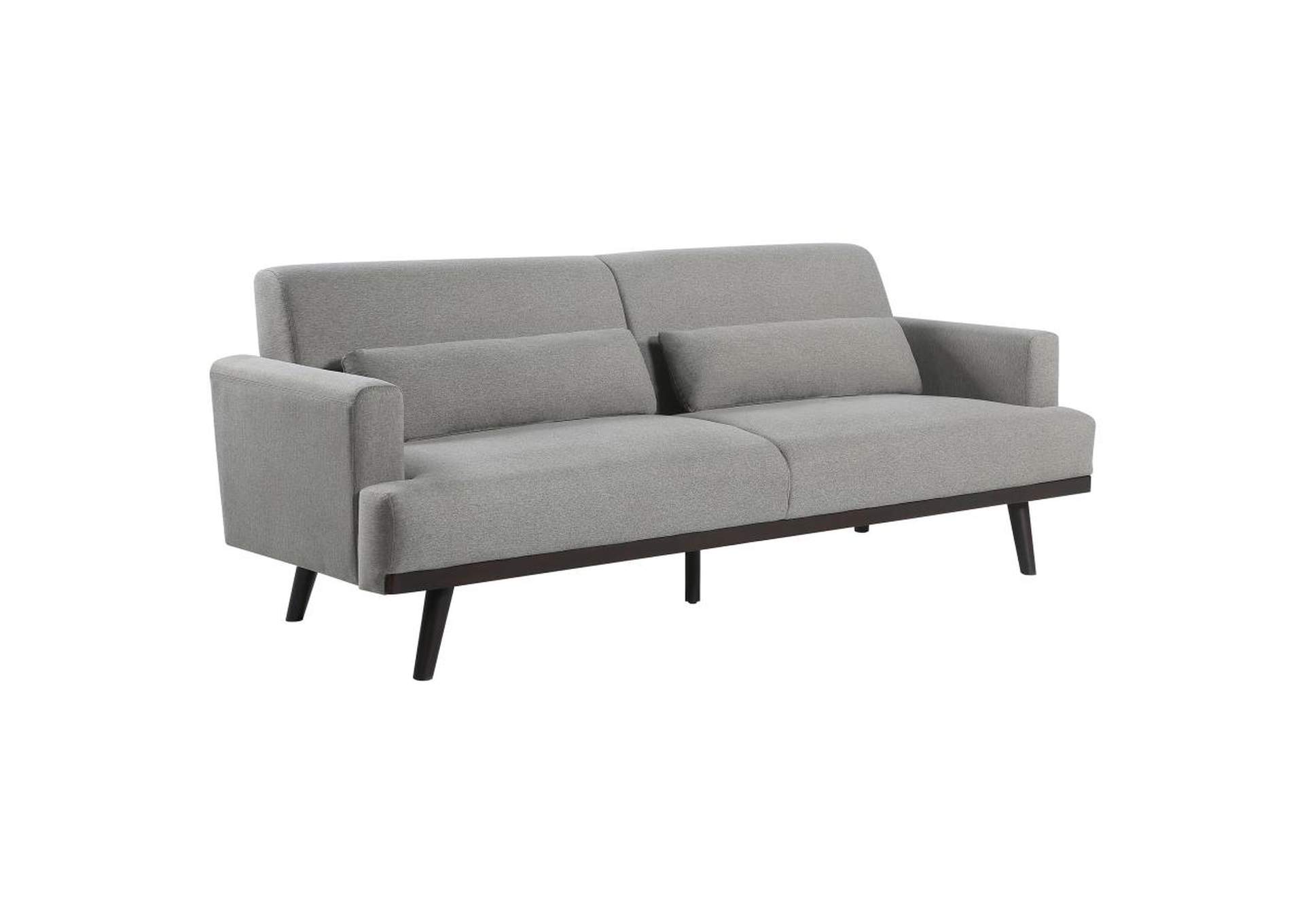 Blake Upholstered Sofa with Track Arms Sharkskin and Dark Brown,Coaster Furniture