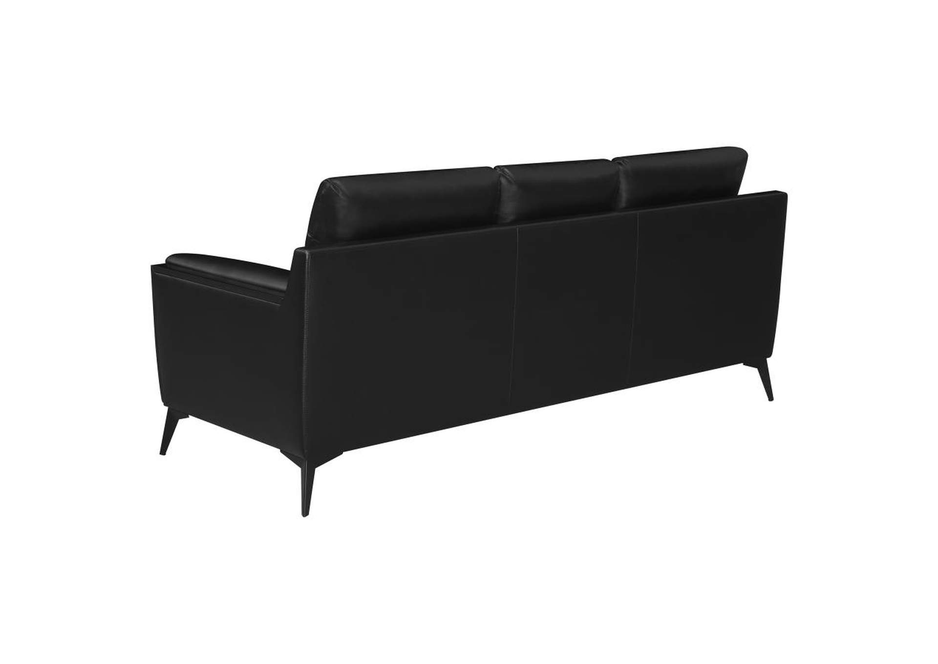 Moira Upholstered Tufted Living Room Set with Track Arms Black,Coaster Furniture