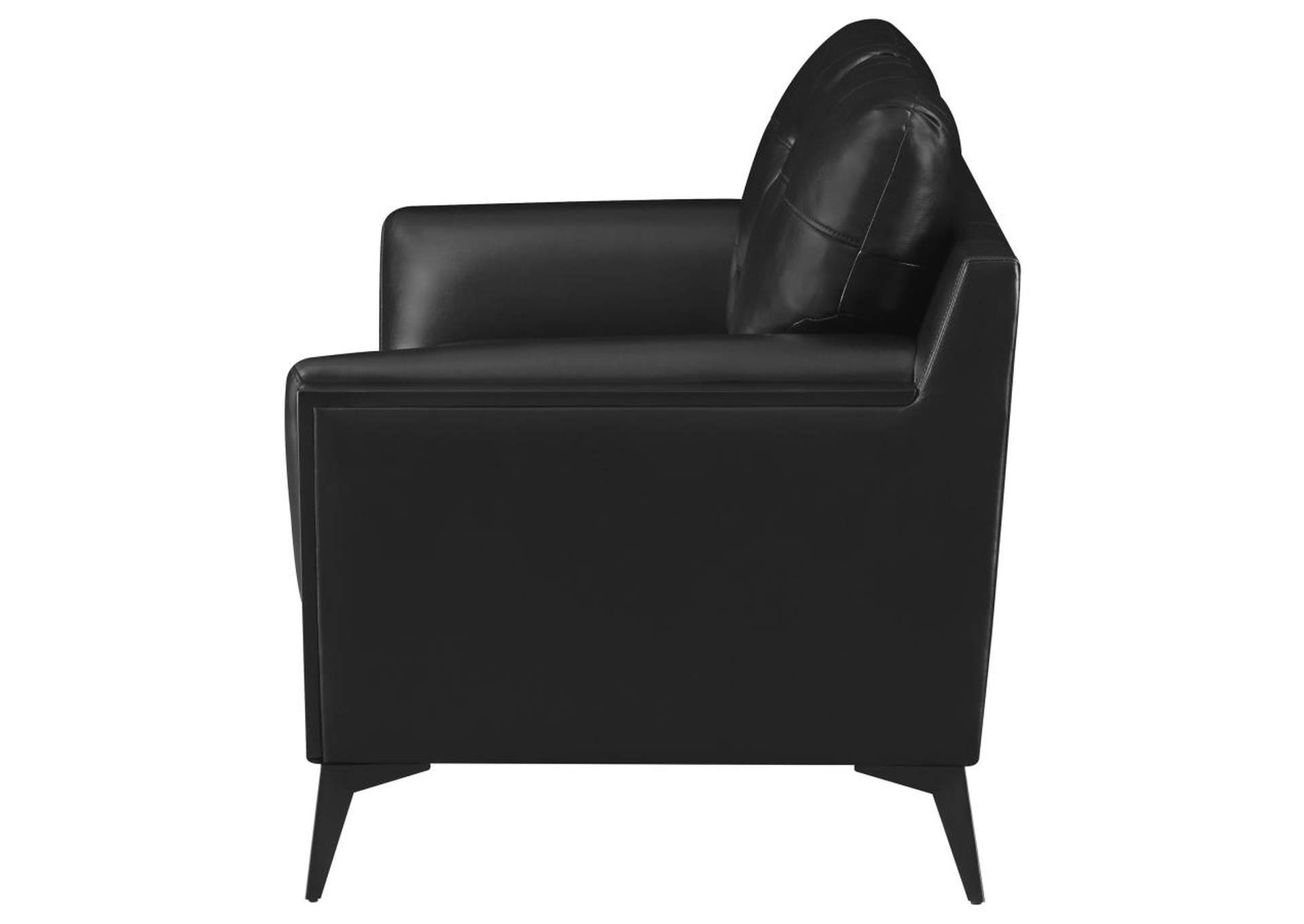 Moira Upholstered Tufted Loveseat with Track Arms Black,Coaster Furniture