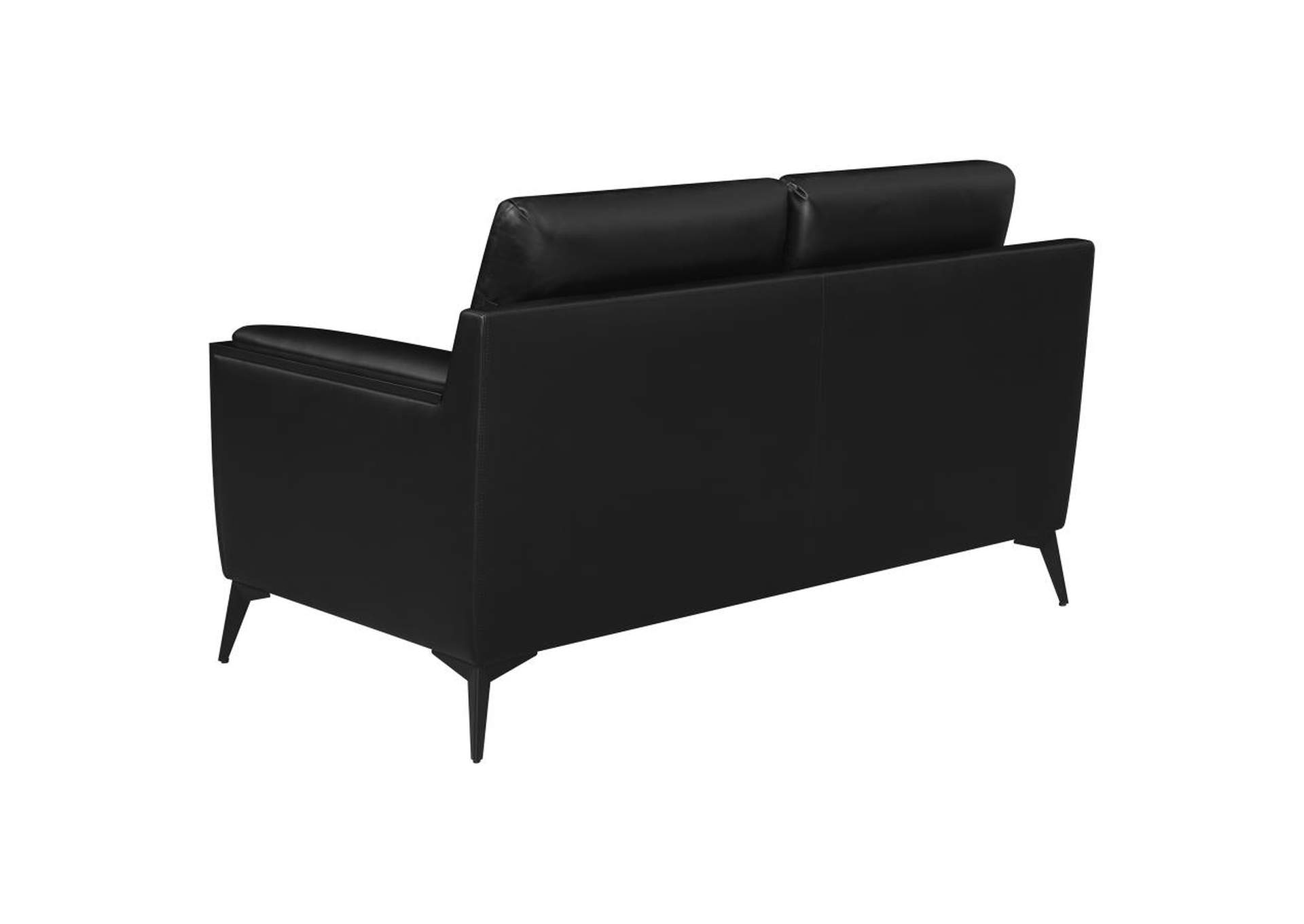 Moira Upholstered Tufted Loveseat with Track Arms Black,Coaster Furniture