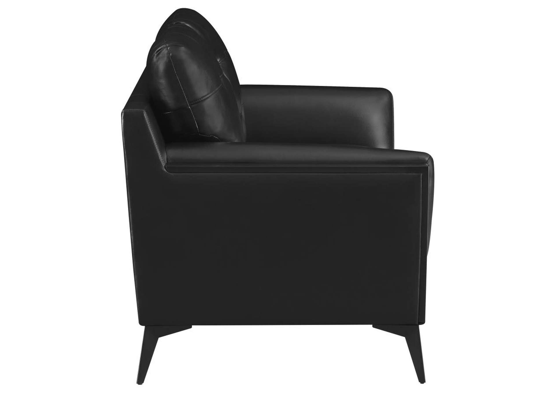 Moira Upholstered Tufted Loveseat with Track Arms Black,Coaster Furniture
