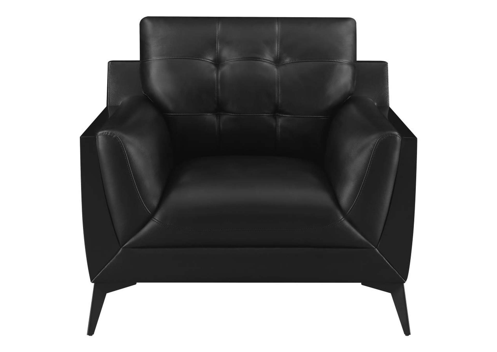 Moira Upholstered Tufted Chair with Track Arms Black,Coaster Furniture