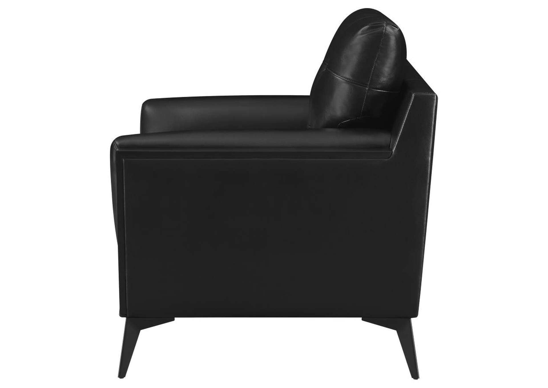 Moira Upholstered Tufted Chair with Track Arms Black,Coaster Furniture