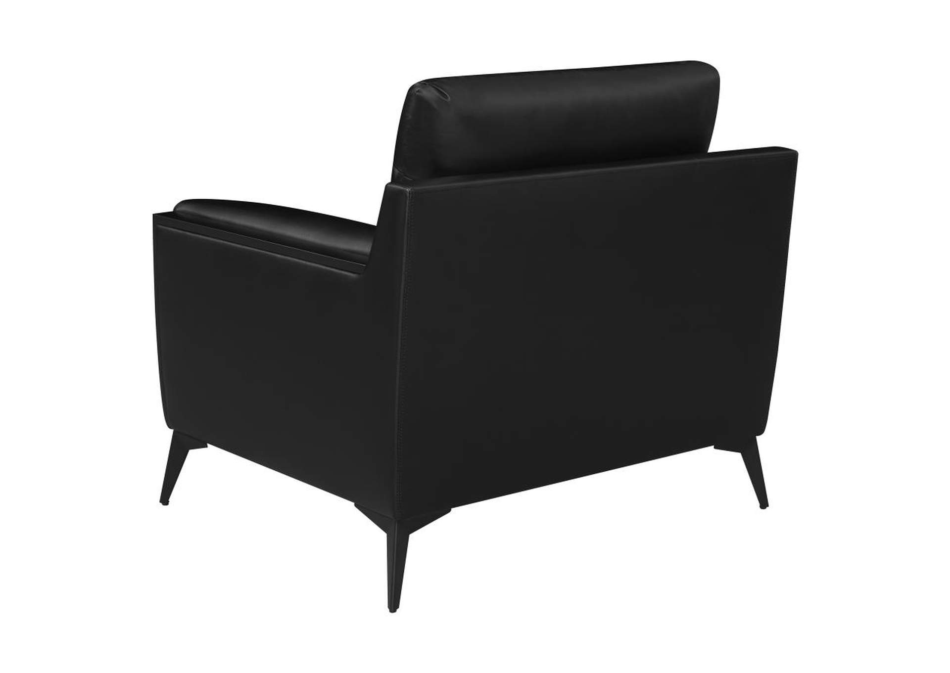 Moira Upholstered Tufted Chair with Track Arms Black,Coaster Furniture