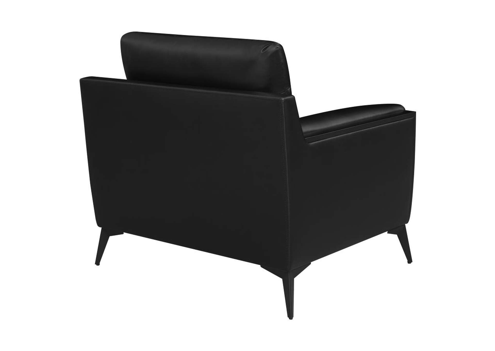 Moira Upholstered Tufted Chair with Track Arms Black,Coaster Furniture