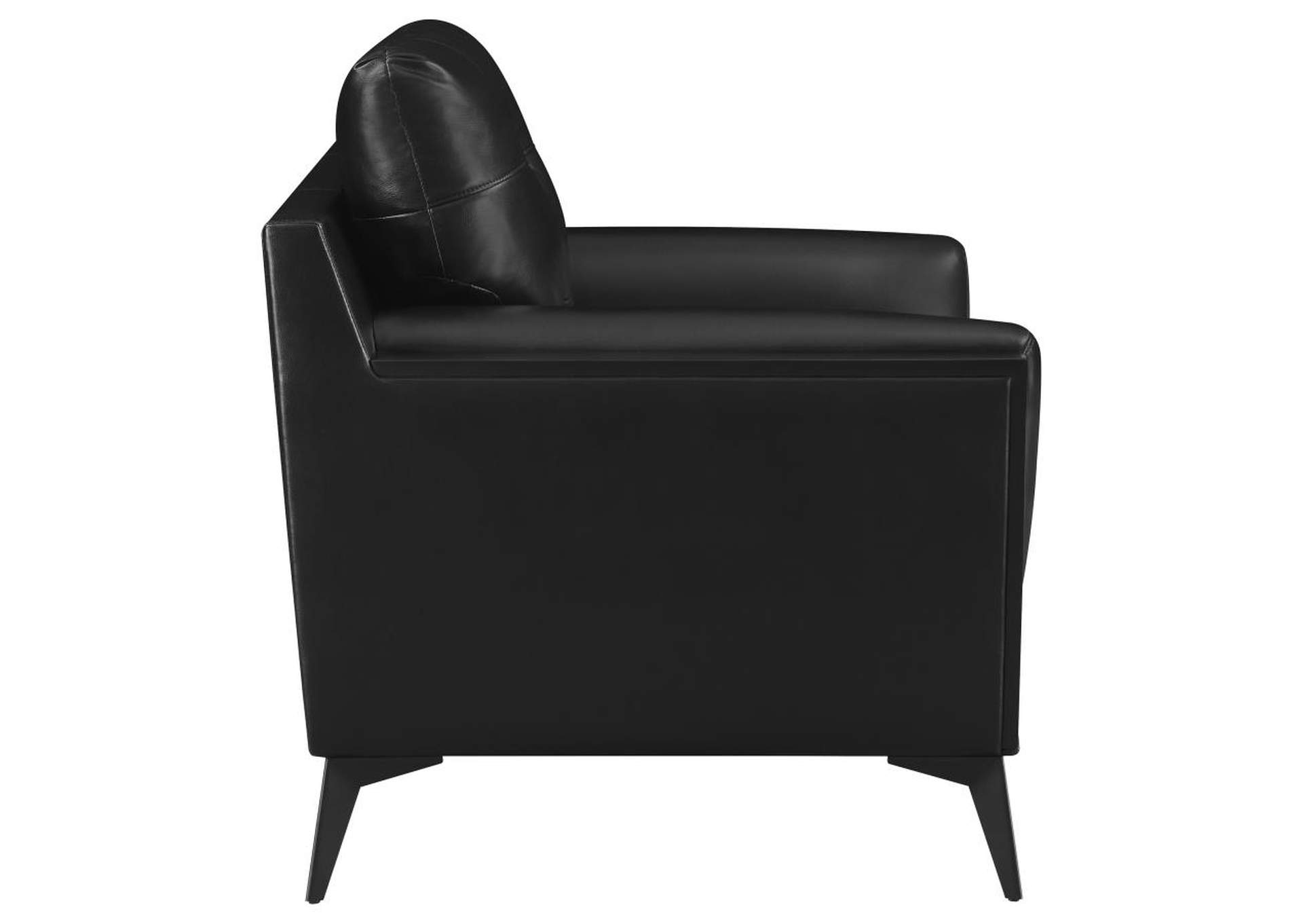 Moira Upholstered Tufted Chair with Track Arms Black,Coaster Furniture