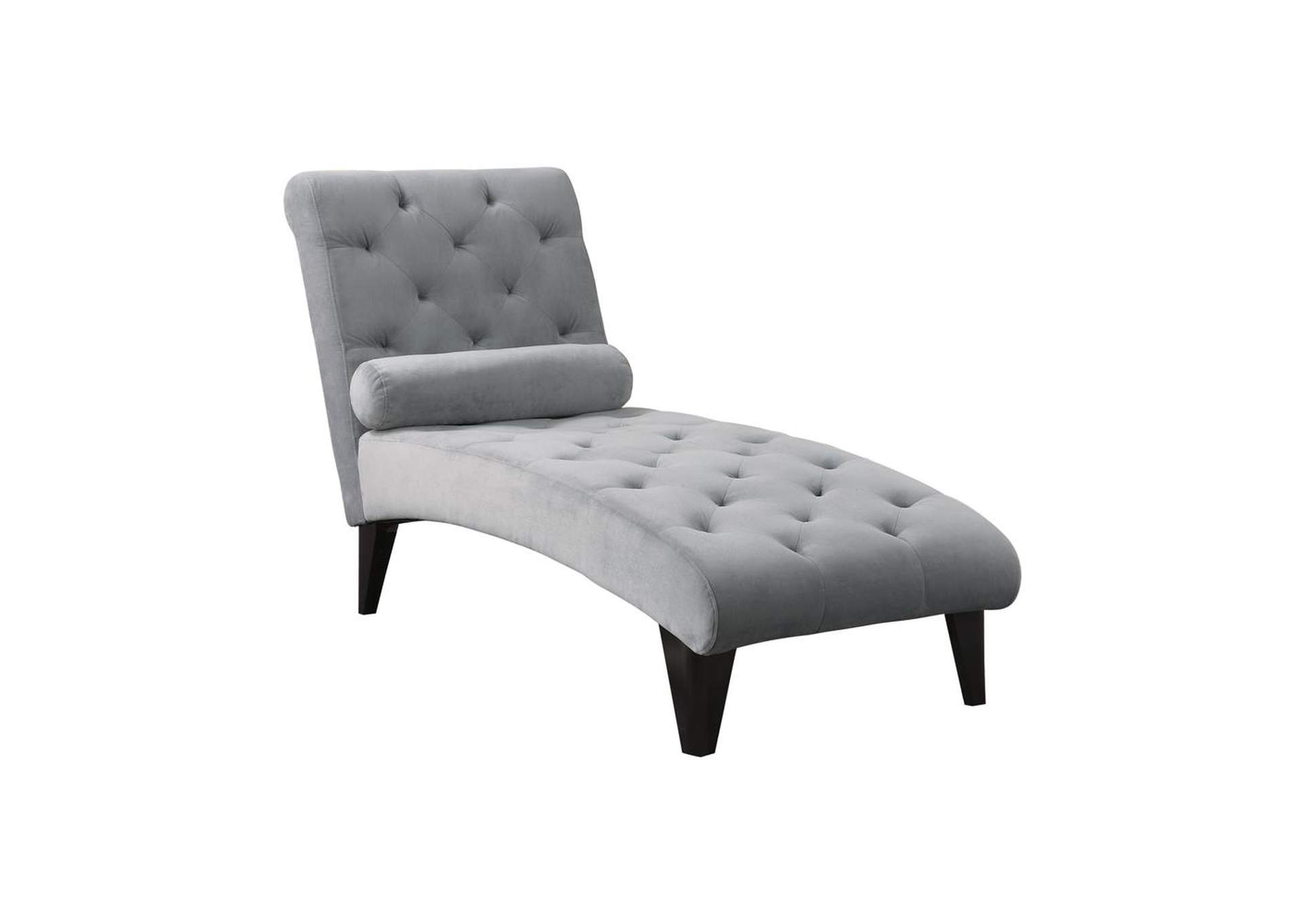 Black Transitional Grey Chaise,Coaster Furniture