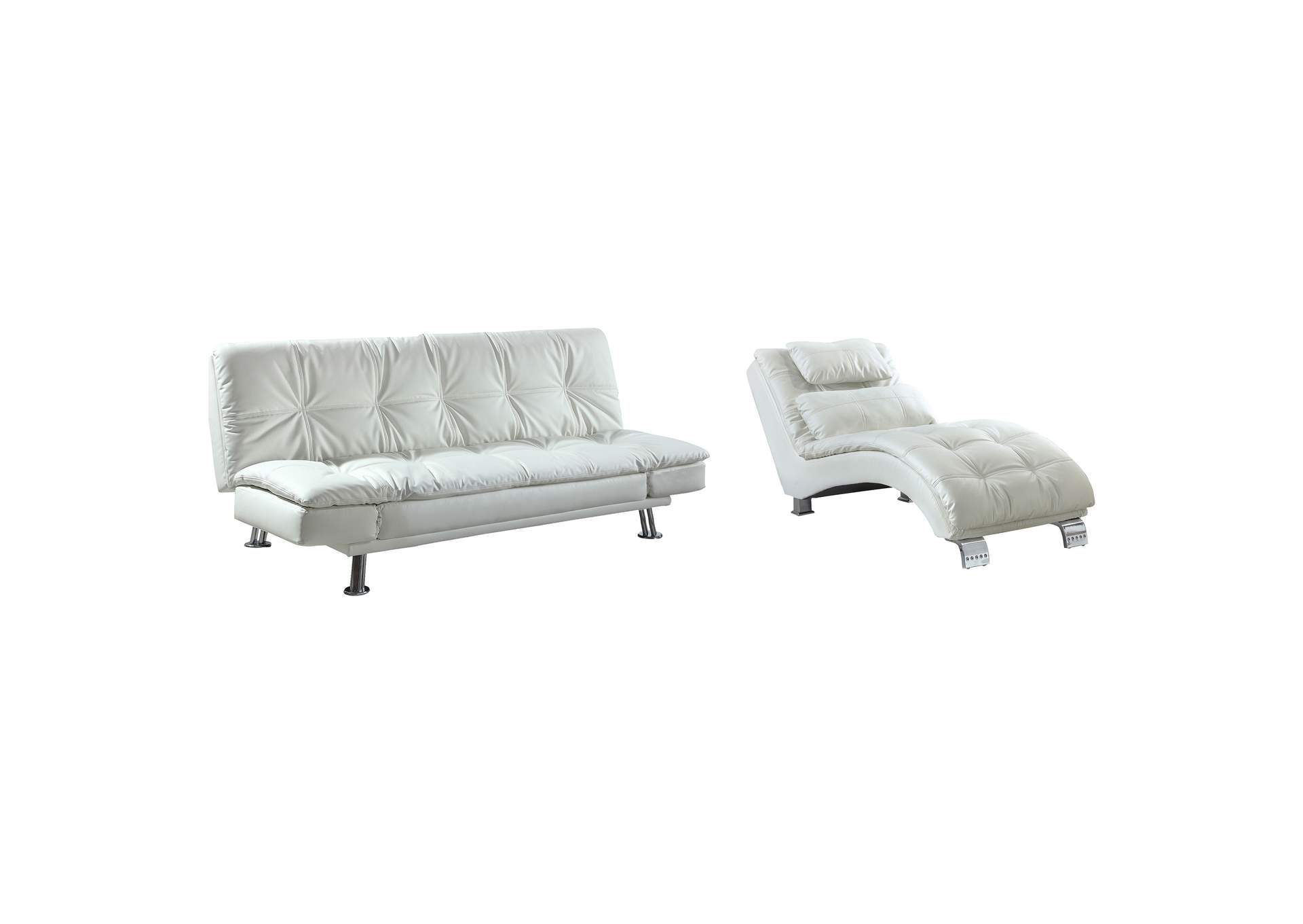 Dilleston Upholstered Chaise White,Coaster Furniture