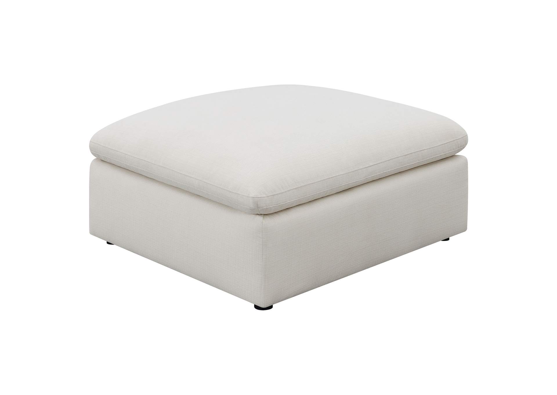 Hobson Cushion Seat Ottoman Off-White,Coaster Furniture