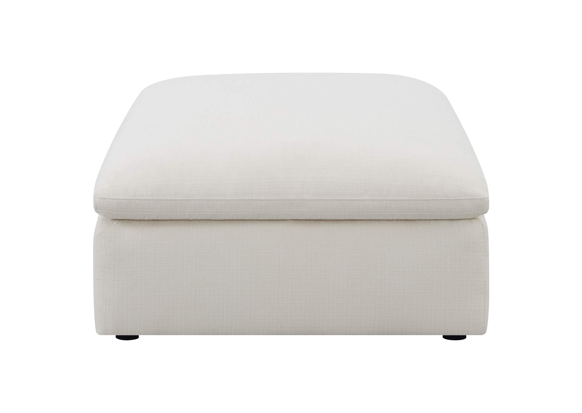 Hobson Cushion Seat Ottoman Off-White,Coaster Furniture