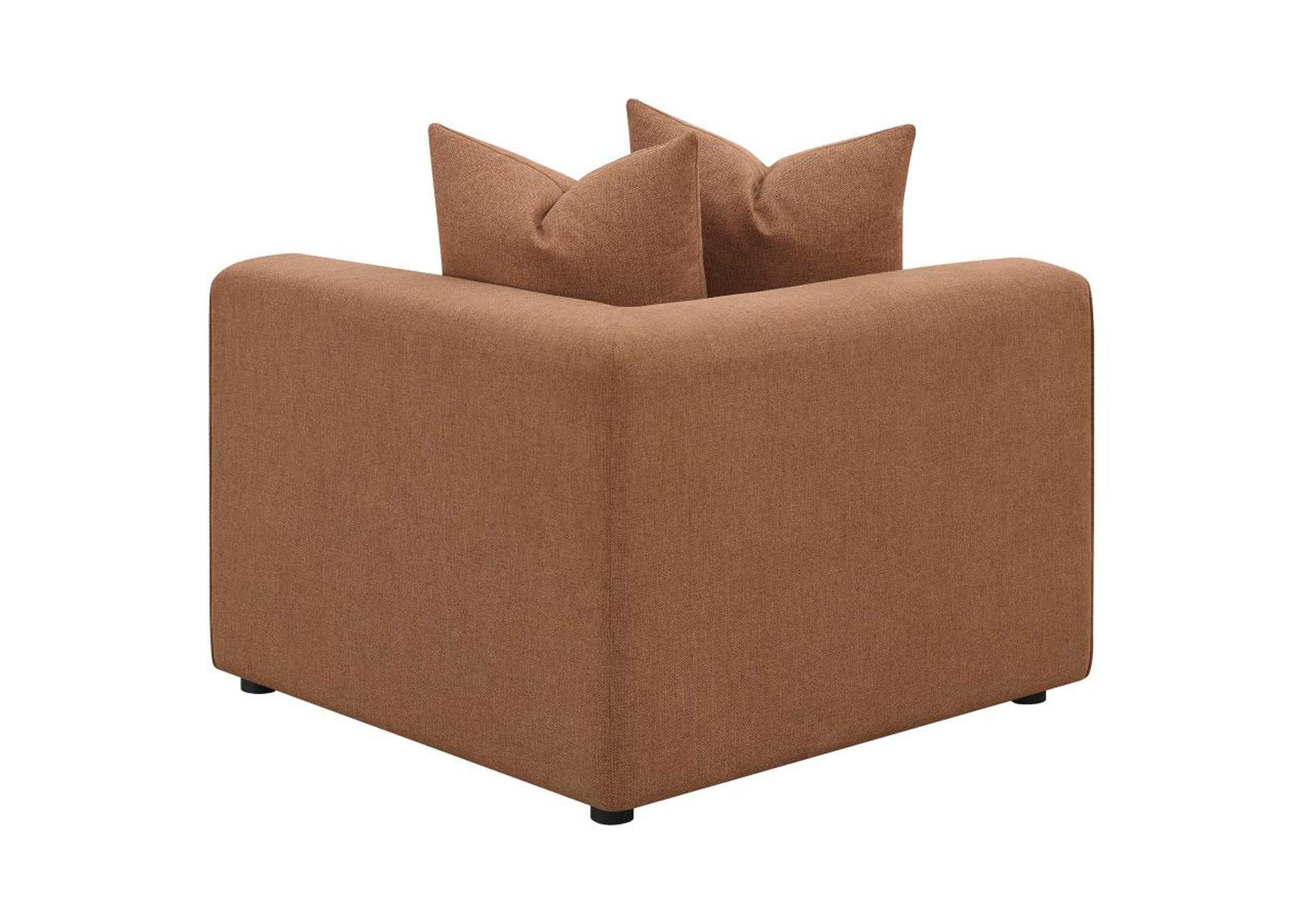 Jennifer Upholstered Corner Terracotta,Coaster Furniture
