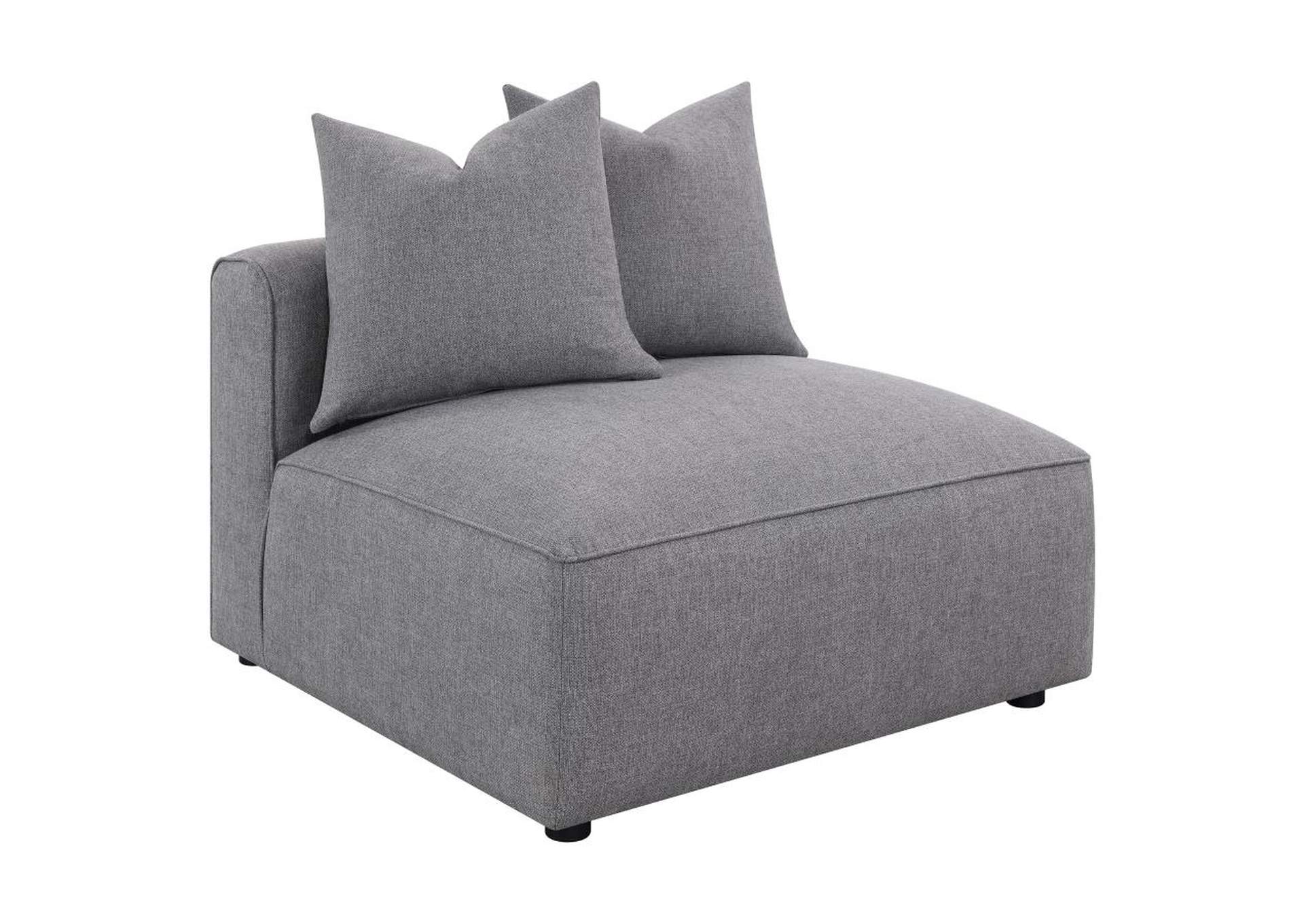 Jennifer Tight Seat Armless Chair Grey,Coaster Furniture