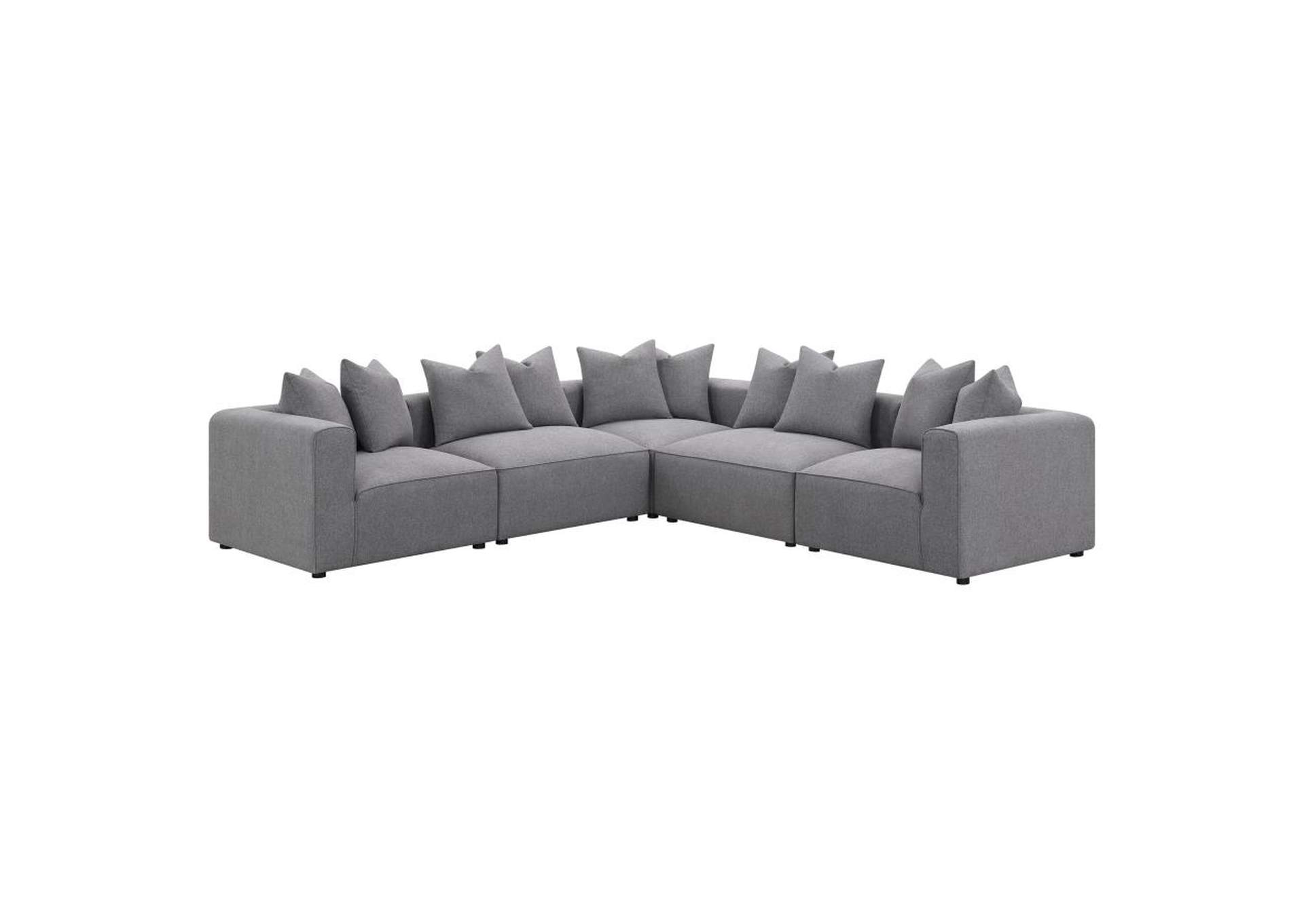 Jennifer Tight Seat Armless Chair Grey,Coaster Furniture