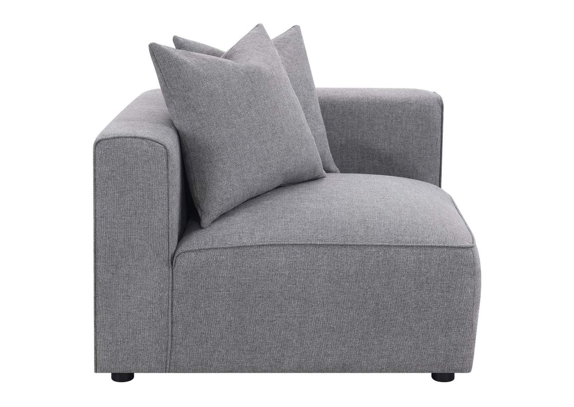 Jennifer Tight Seat Corner Chair Grey,Coaster Furniture