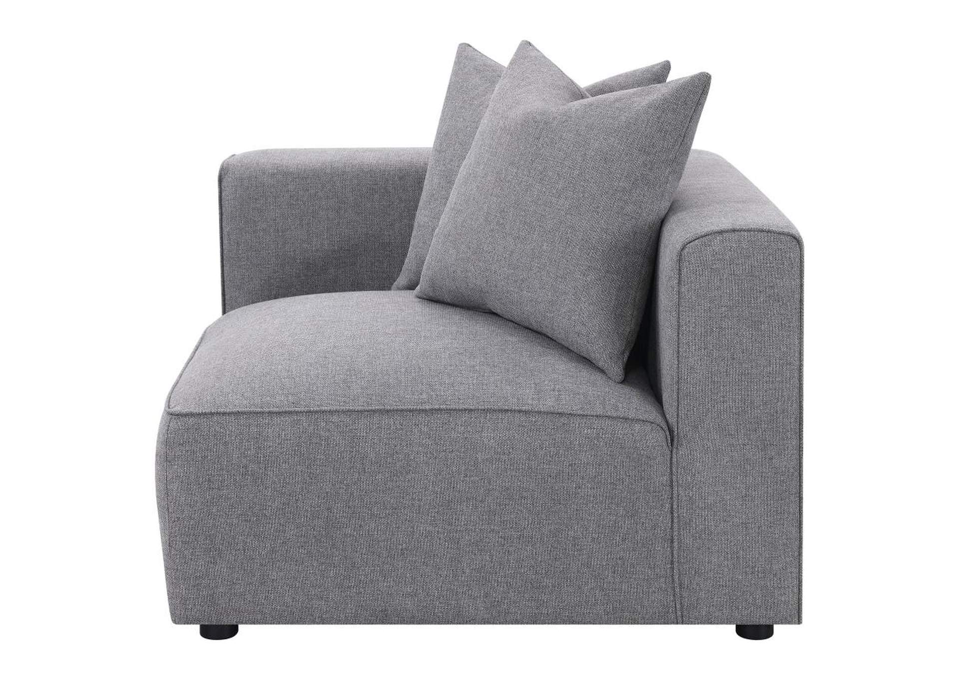 Jennifer Tight Seat Corner Chair Grey,Coaster Furniture