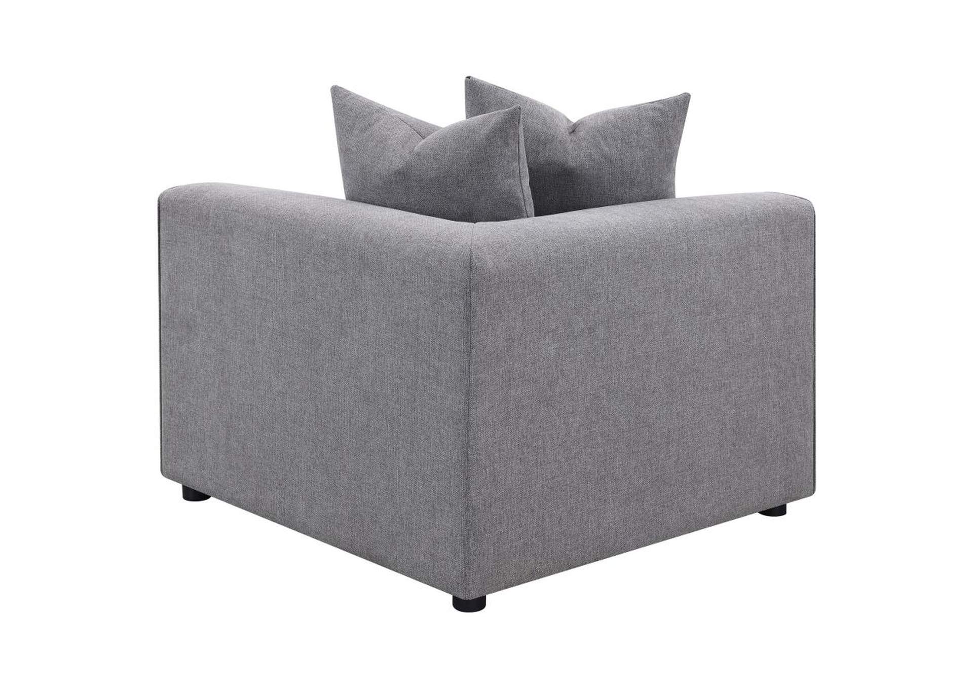 Jennifer Tight Seat Corner Chair Grey,Coaster Furniture