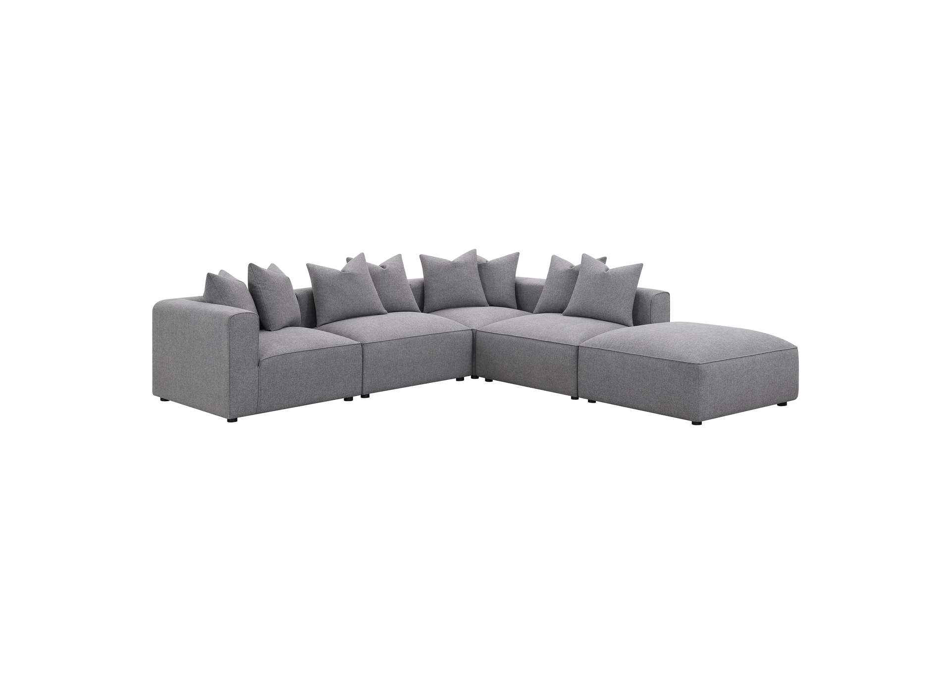 Jennifer Square Upholstered Ottoman Grey,Coaster Furniture