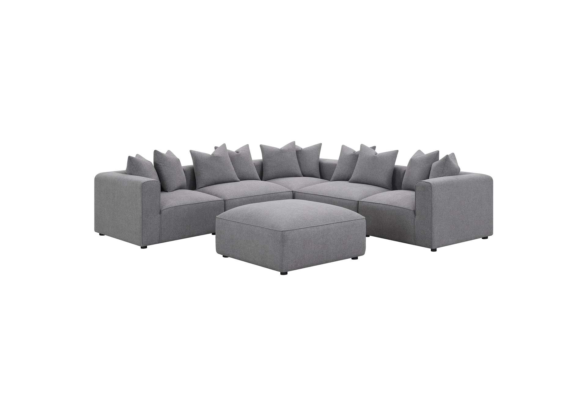 Jennifer Square Upholstered Ottoman Grey,Coaster Furniture
