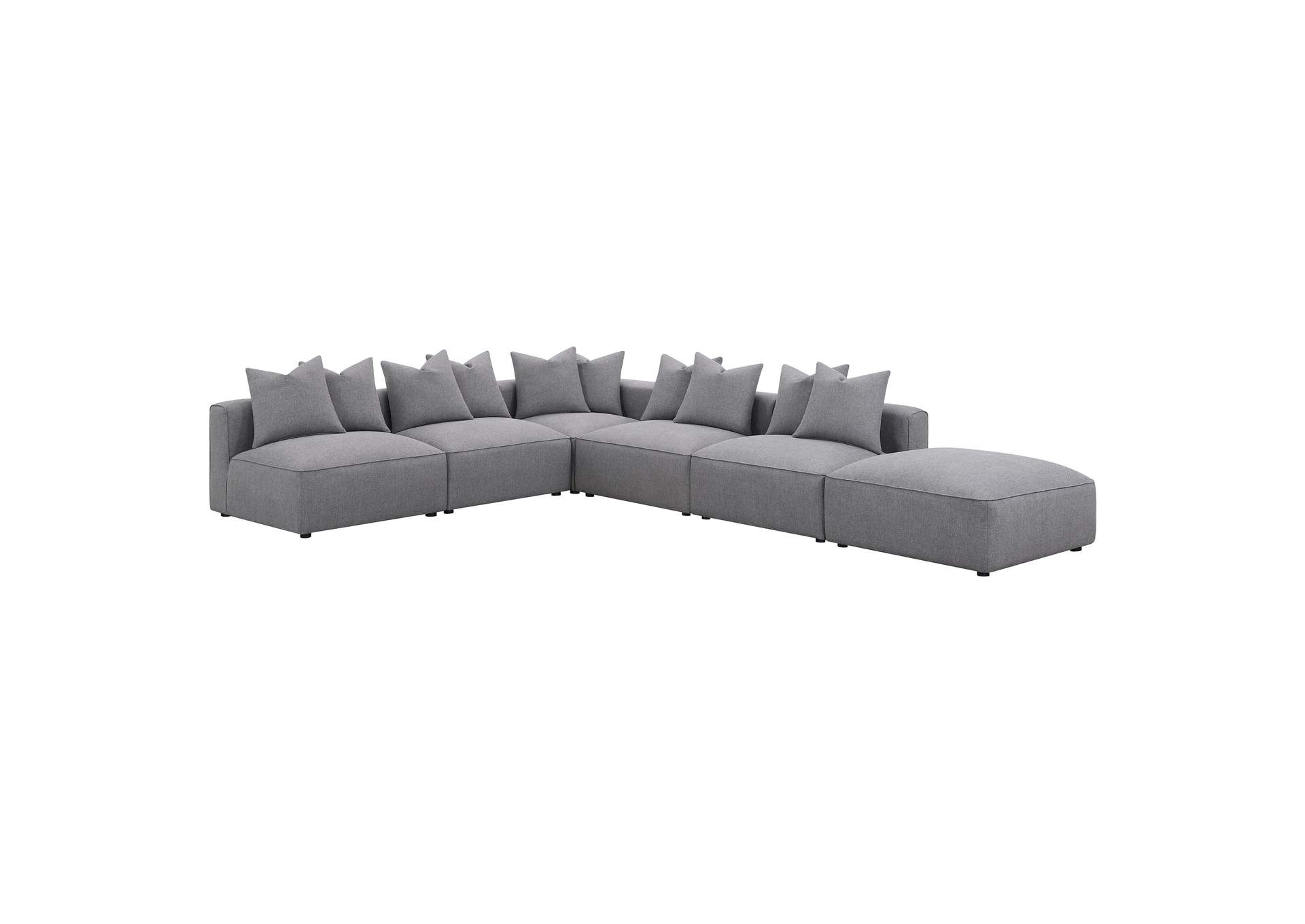 Jennifer Square Upholstered Ottoman Grey,Coaster Furniture