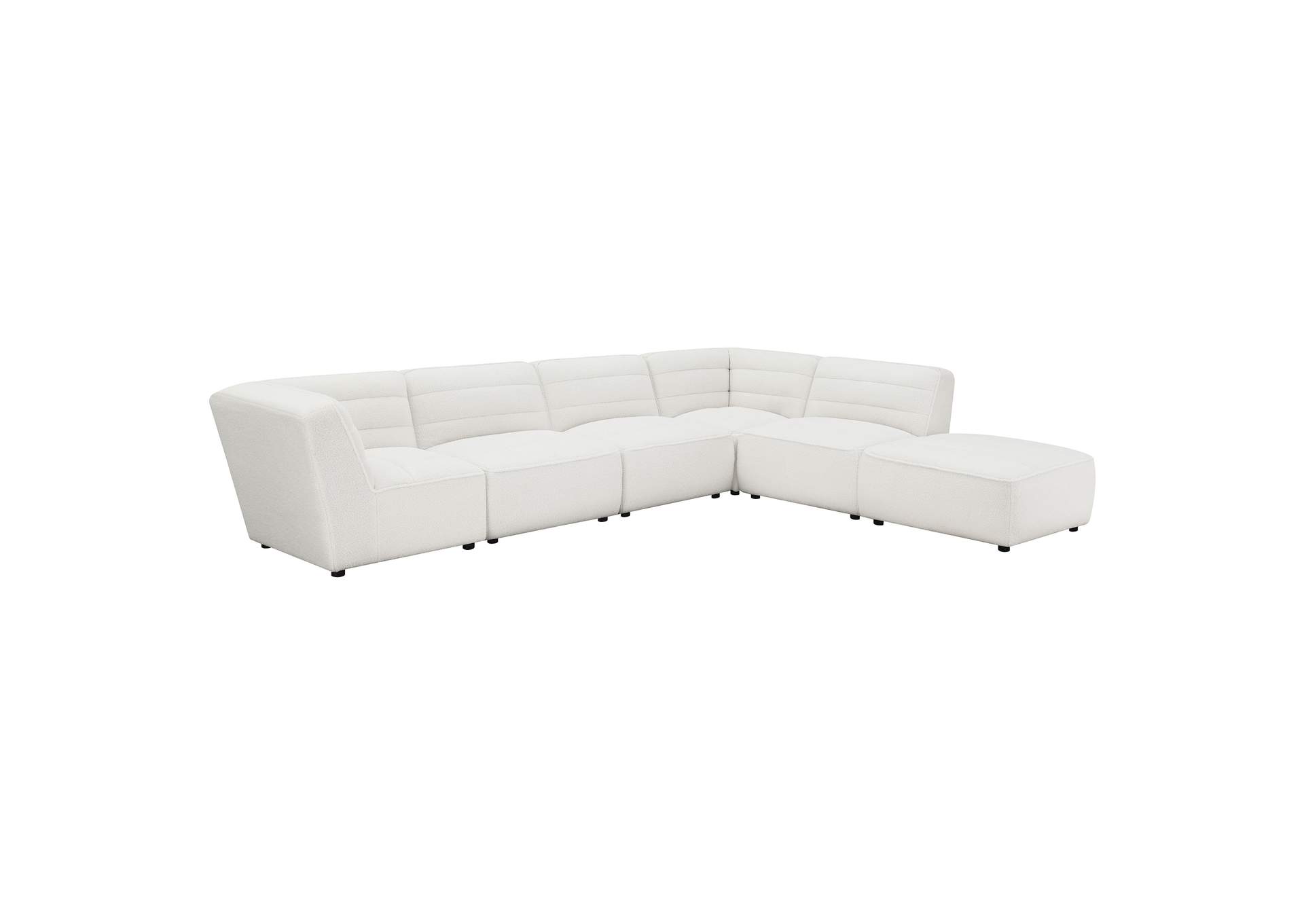 Sunny 6-piece Upholstered Sectional Natural,Coaster Furniture