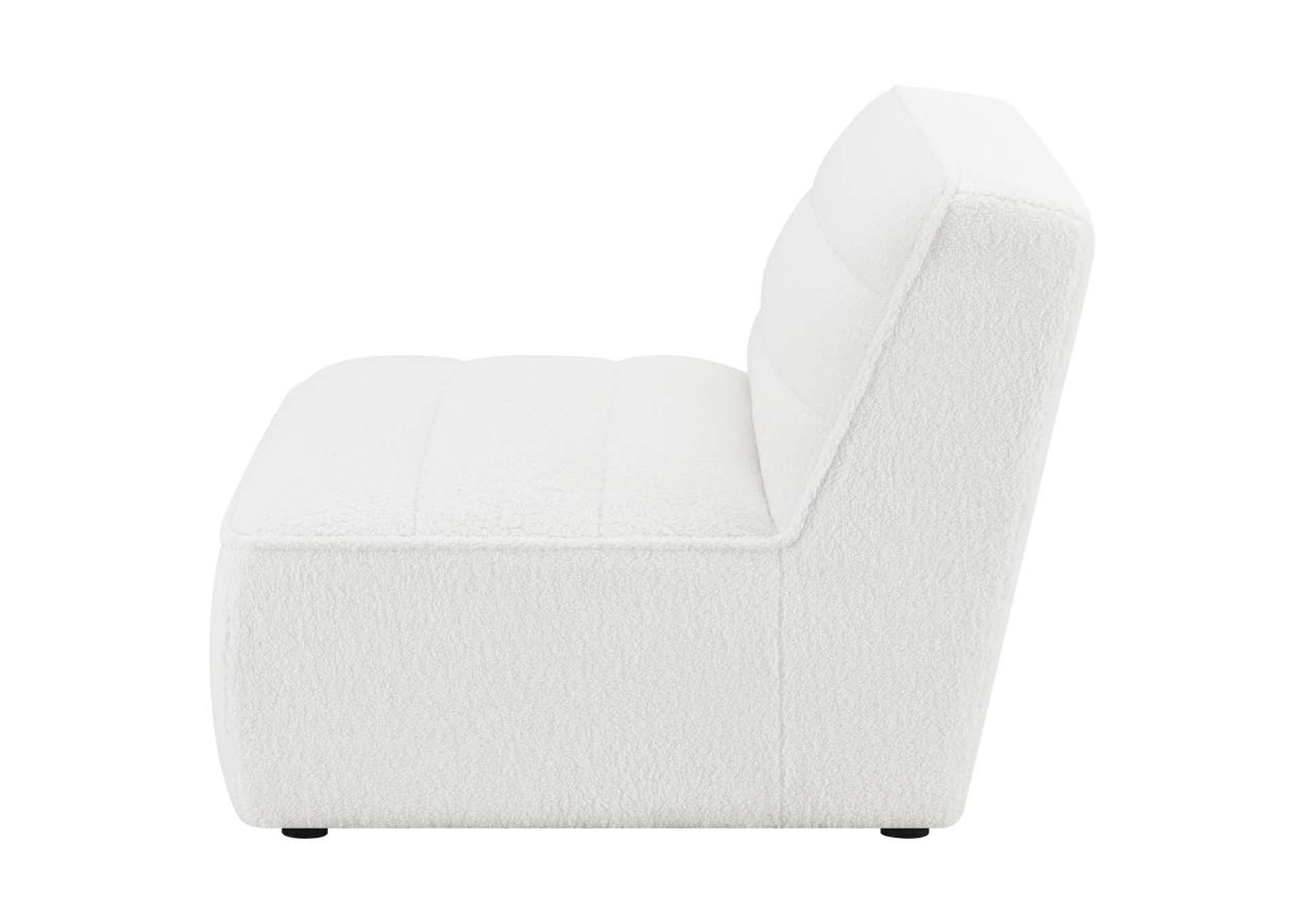 Sunny Upholstered  Armless Chair Natural,Coaster Furniture