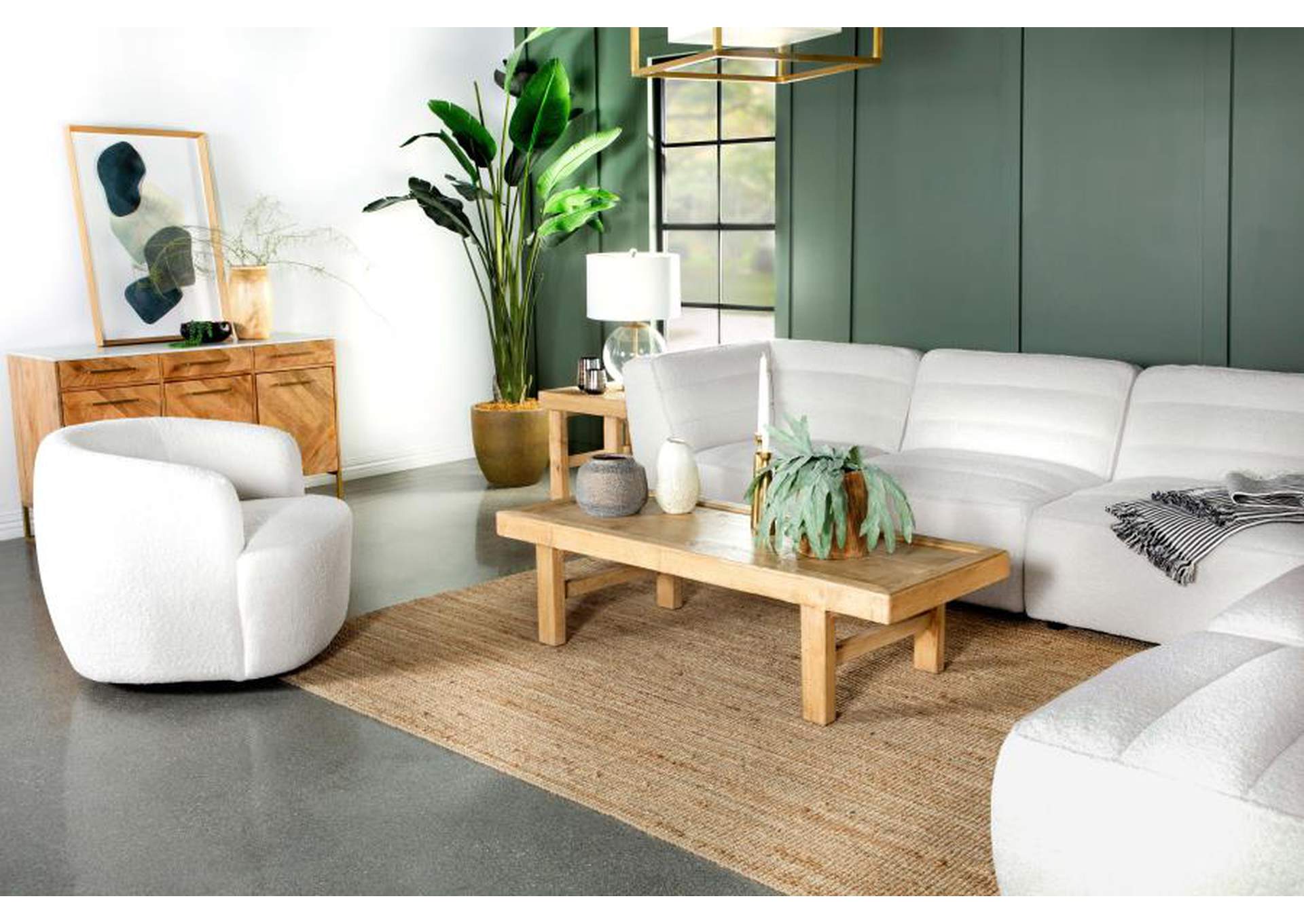Sunny Upholstered Corner Natural,Coaster Furniture