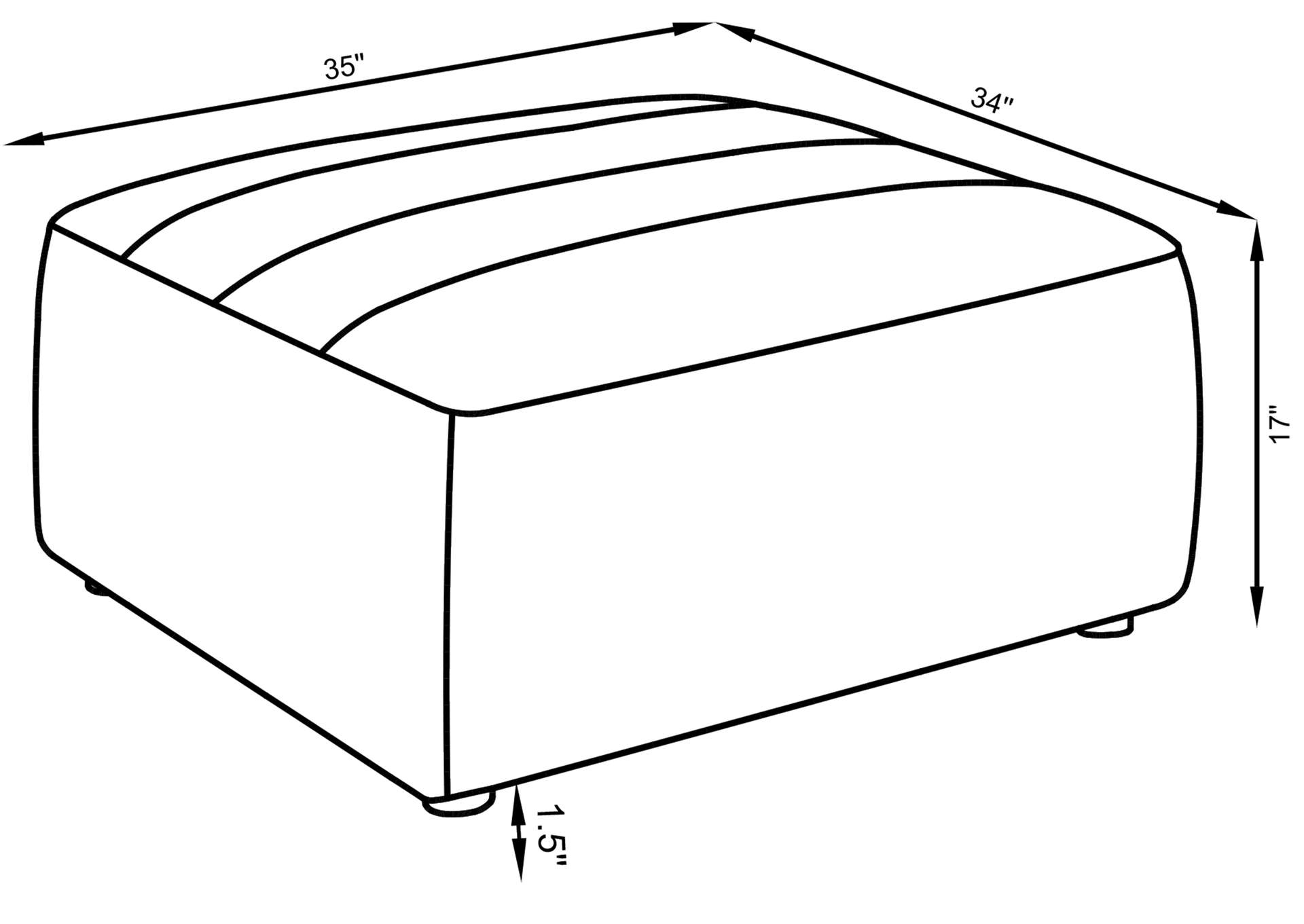 Sunny Upholstered Ottoman Natural,Coaster Furniture