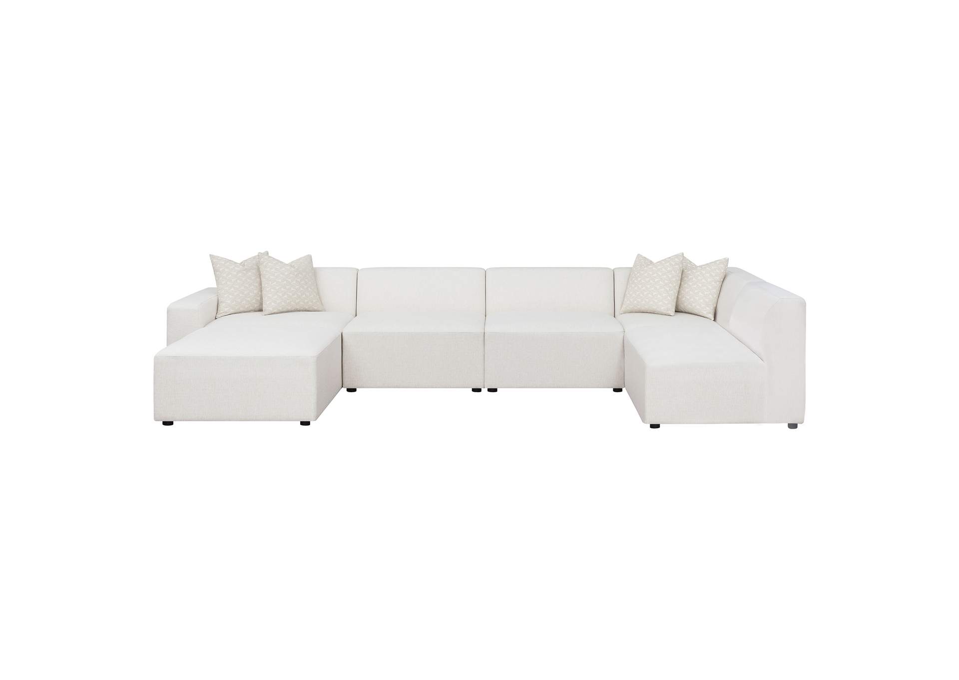 Freddie 6-piece Upholstered Modular Sectional Pearl,Coaster Furniture
